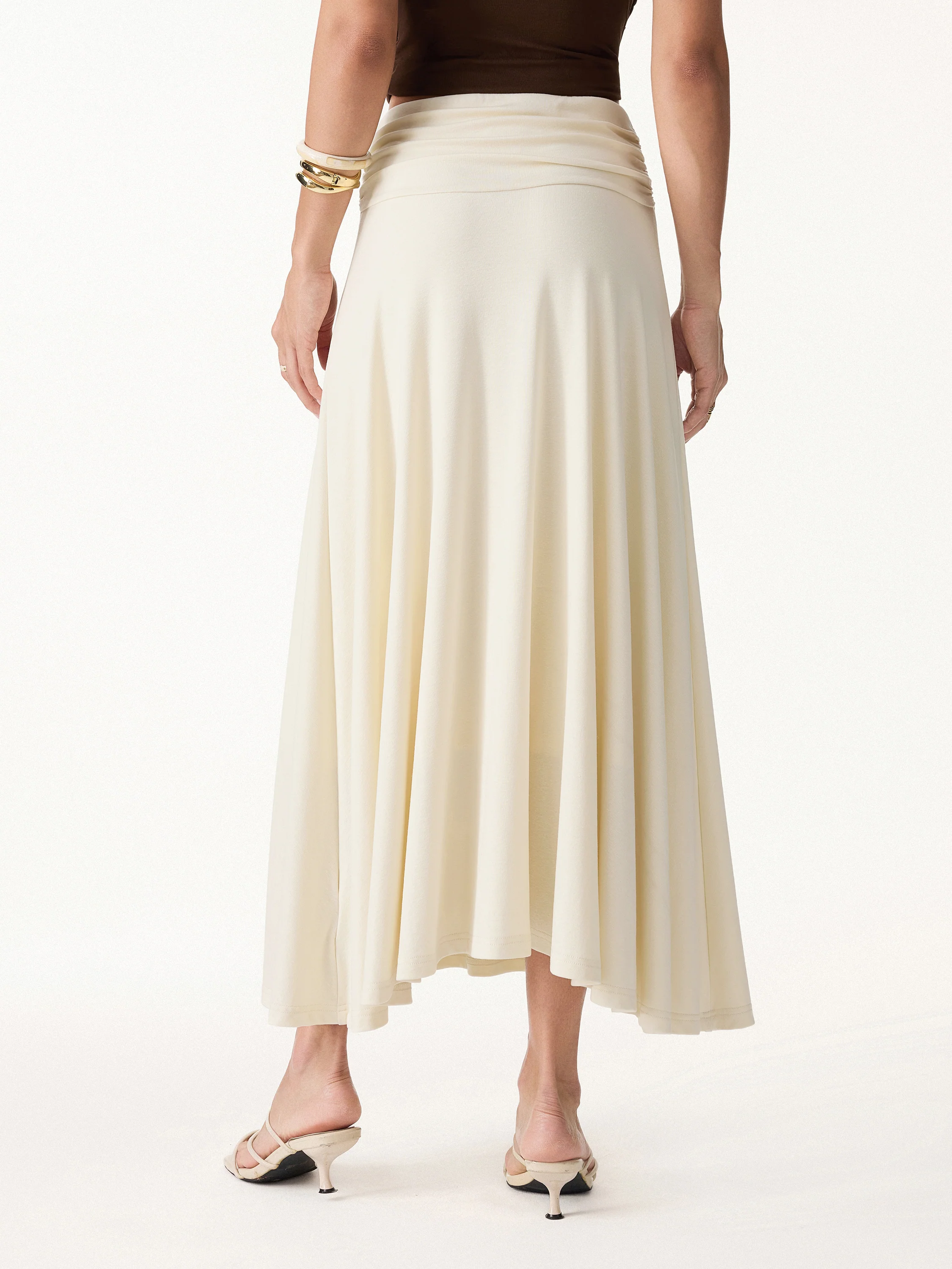 European Linen Flowy Vacay Maxi Skirt - Image 7