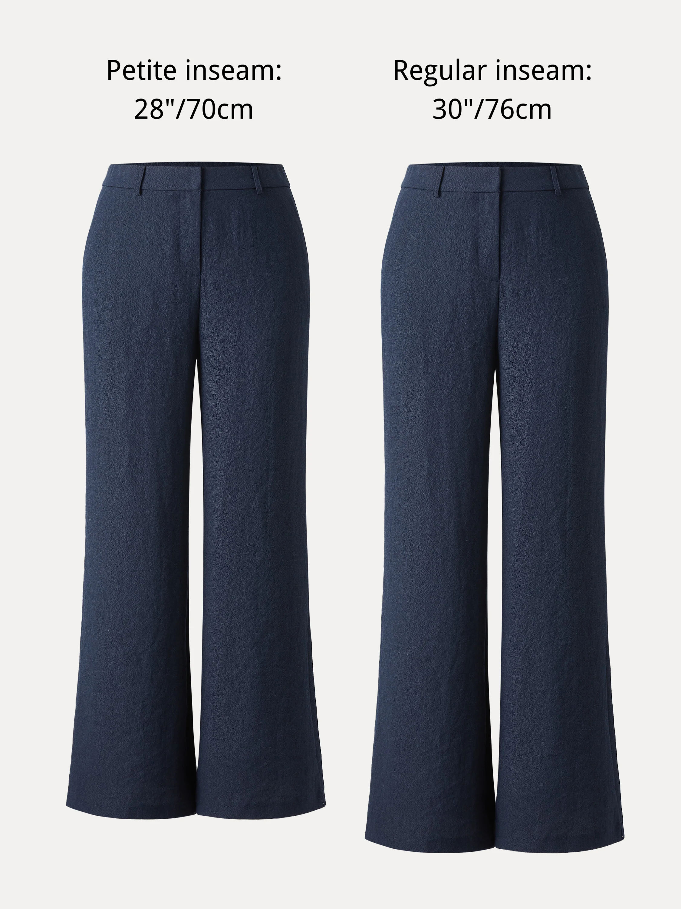 European Linen Mid Rise Flared Pant with Pockets - Image 11