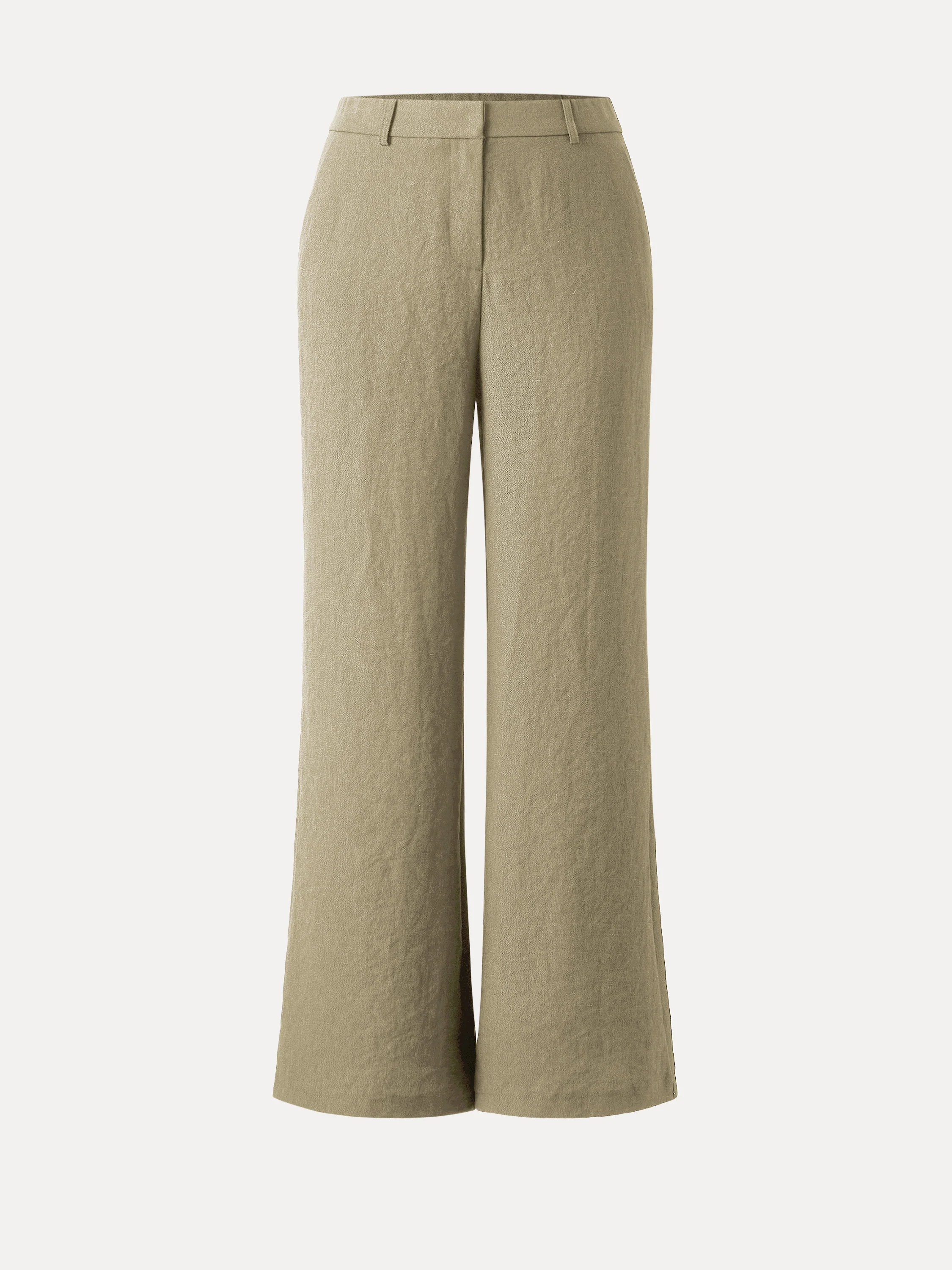 European Linen Mid Rise Flared Pant with Pockets - Image 19