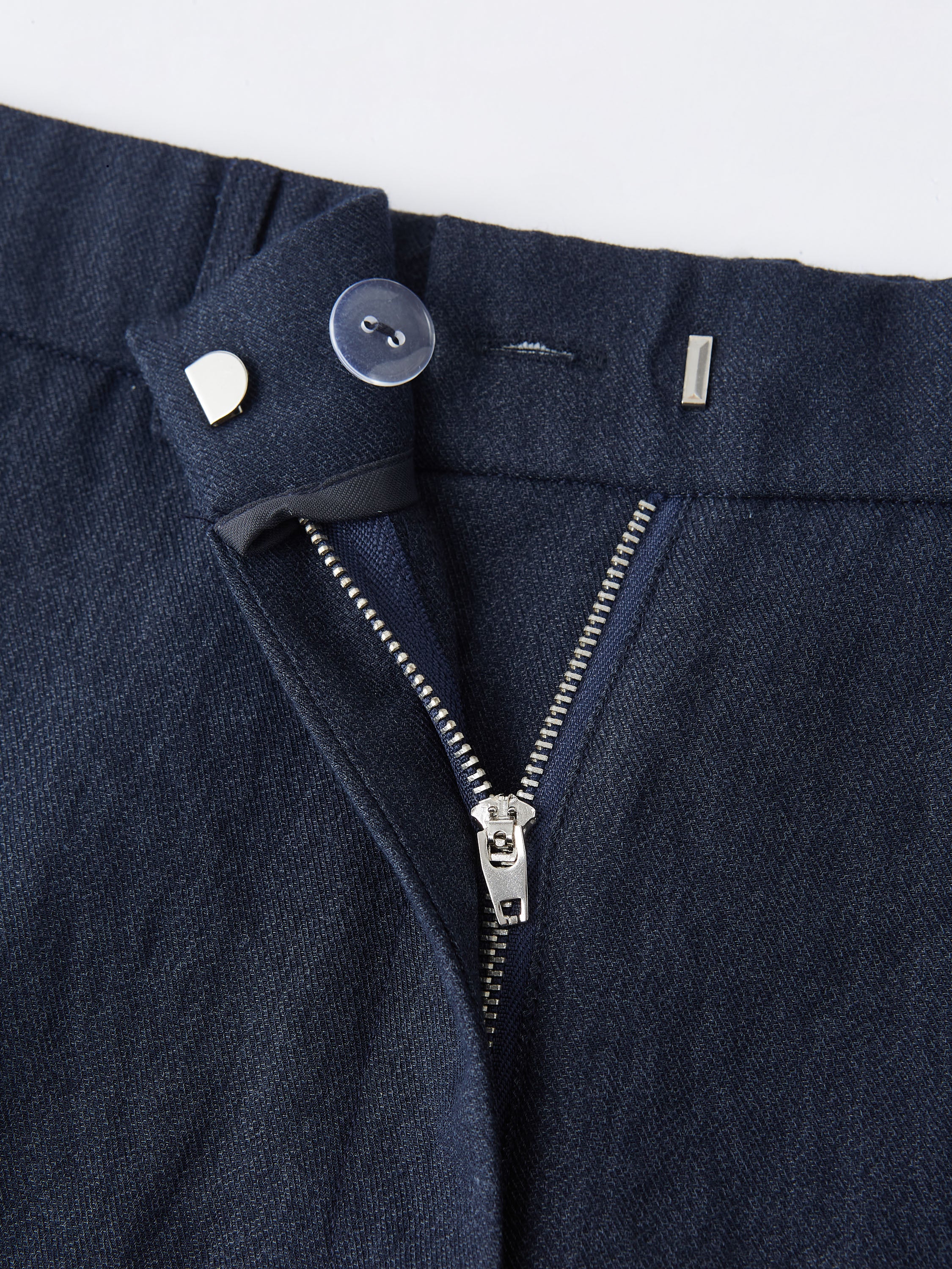 European Linen Mid Rise Flared Pant with Pockets - Image 3
