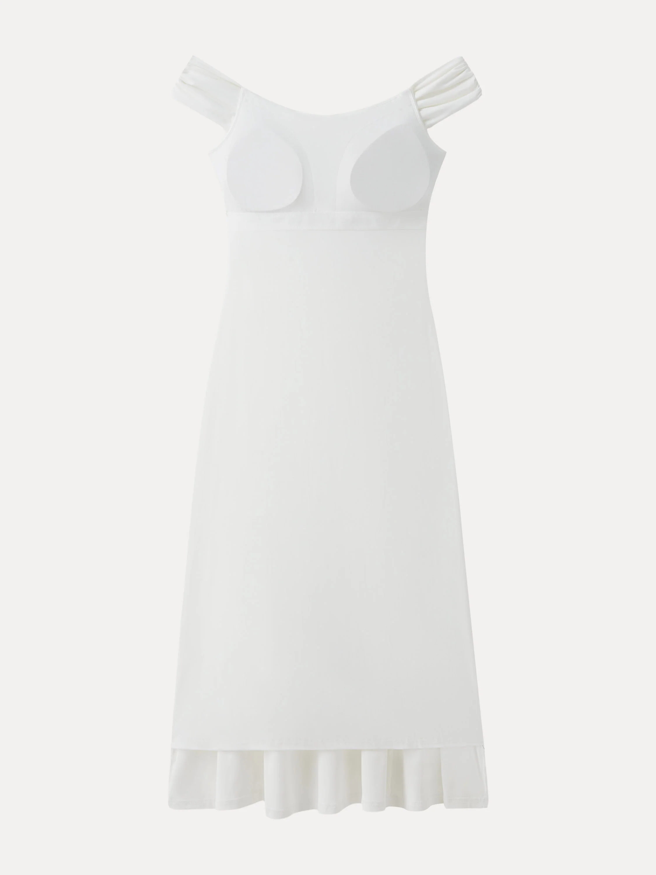 Flowy Criss Cross Off-shoulder Midi Bra Dress - Image 8