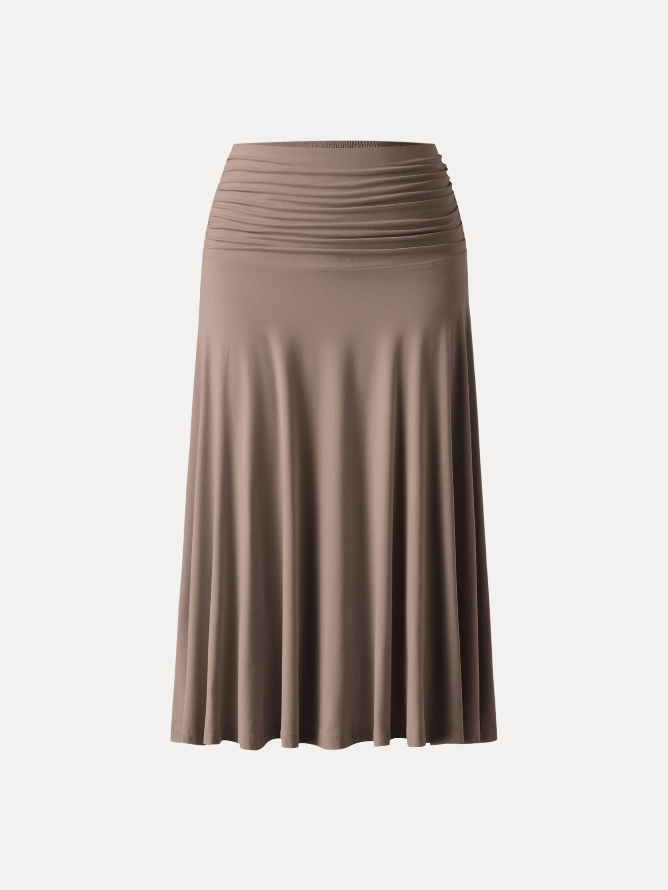 Flowy Side Ruched A-line Midi Skirt - Image 17