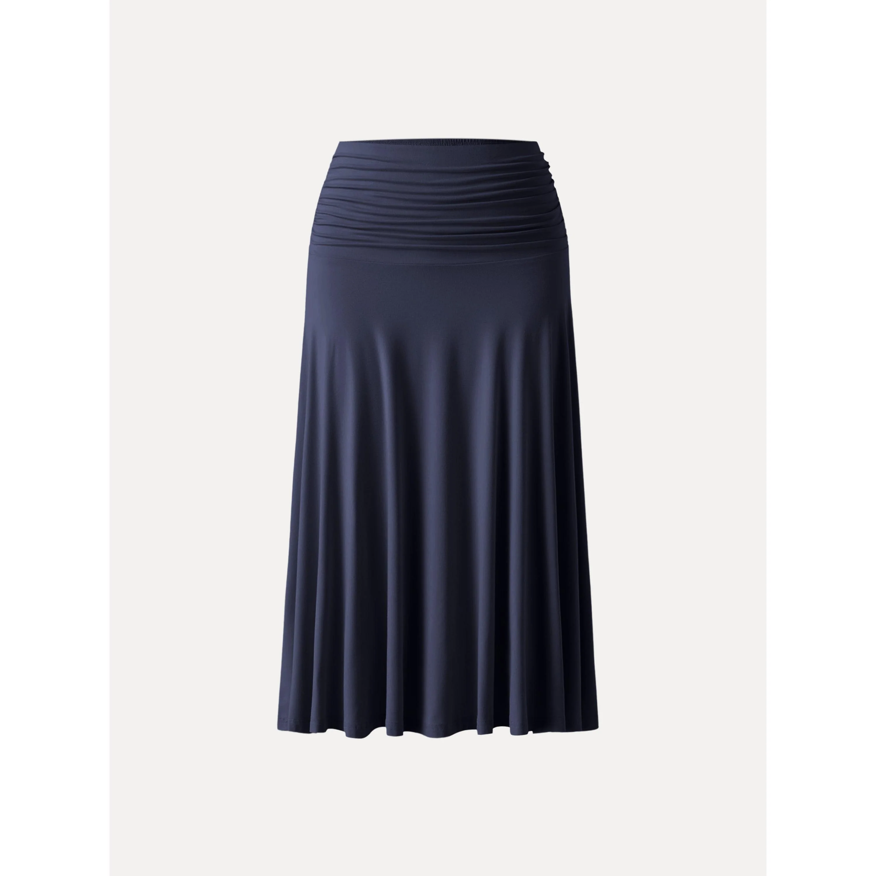Flowy Side Ruched A-line Midi Skirt - Image 19