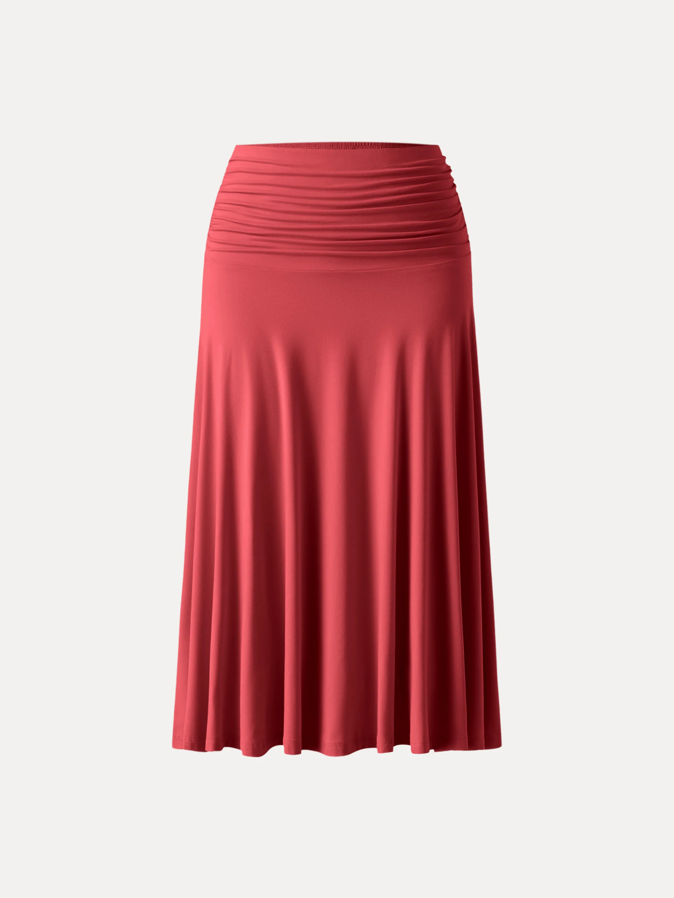 Flowy Side Ruched A-line Midi Skirt - Image 20