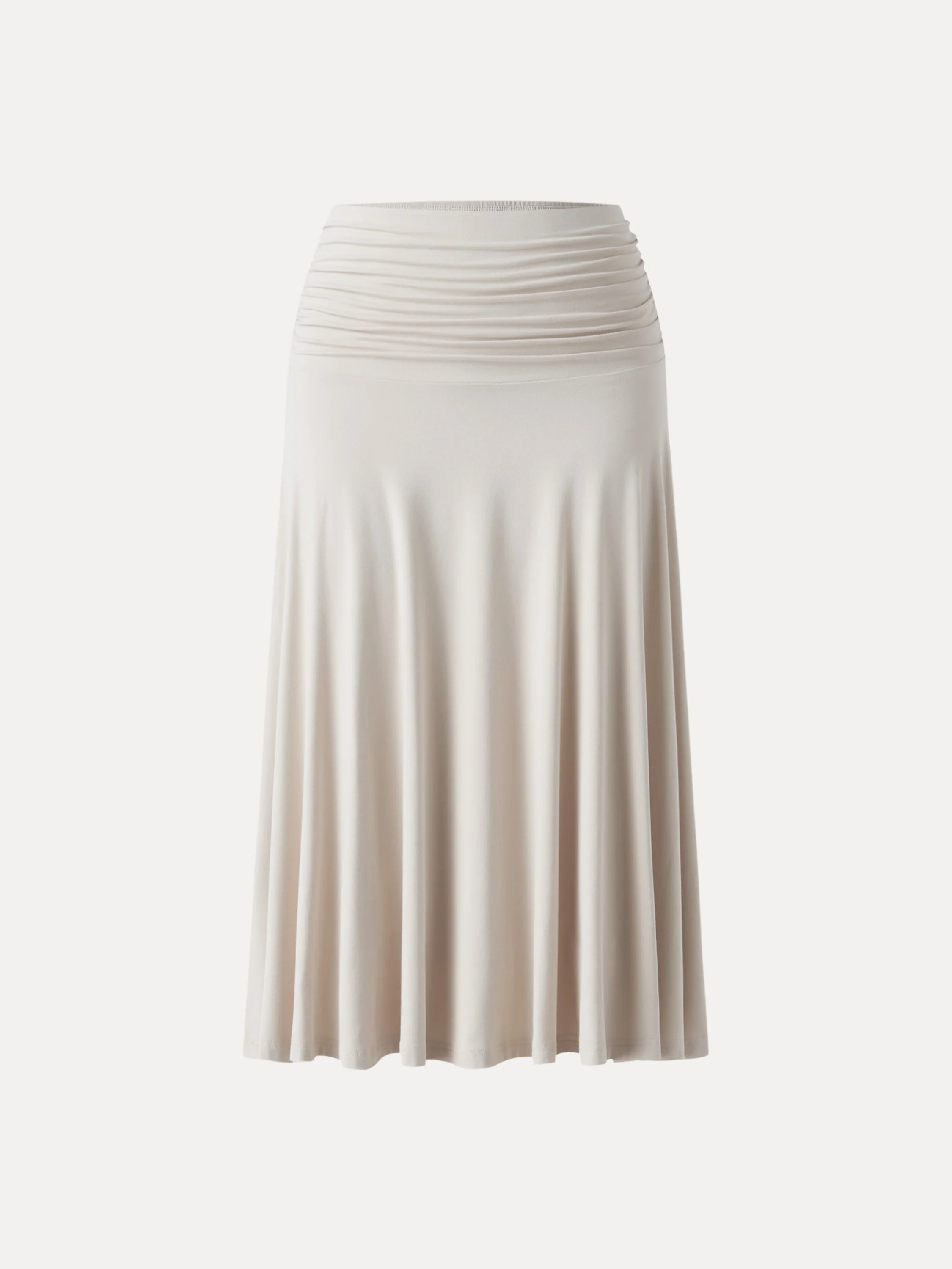 Flowy Side Ruched A-line Midi Skirt - Image 3