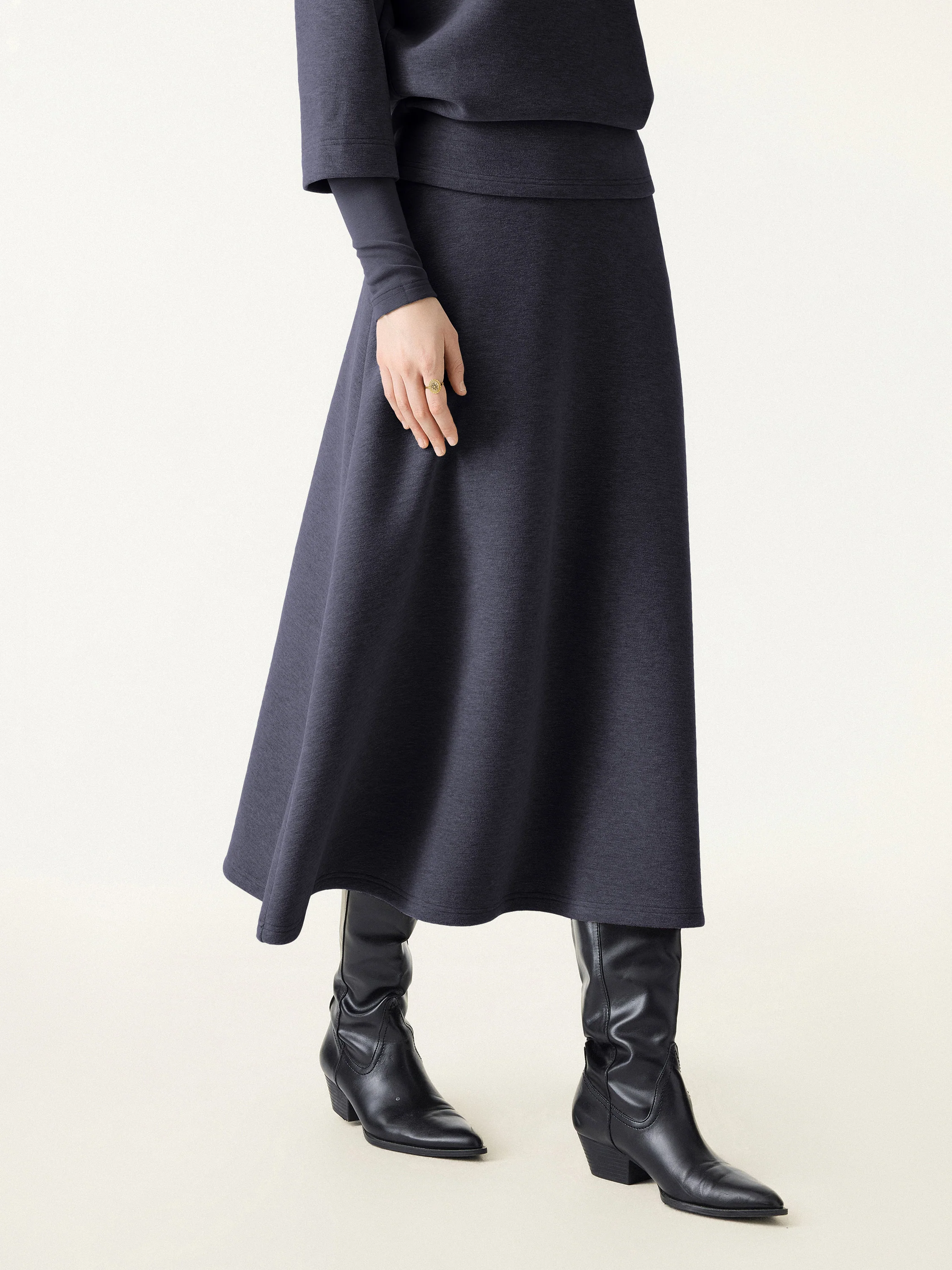 FuzzLuxe Essential Midi A-line Circle Skirt - Image 10