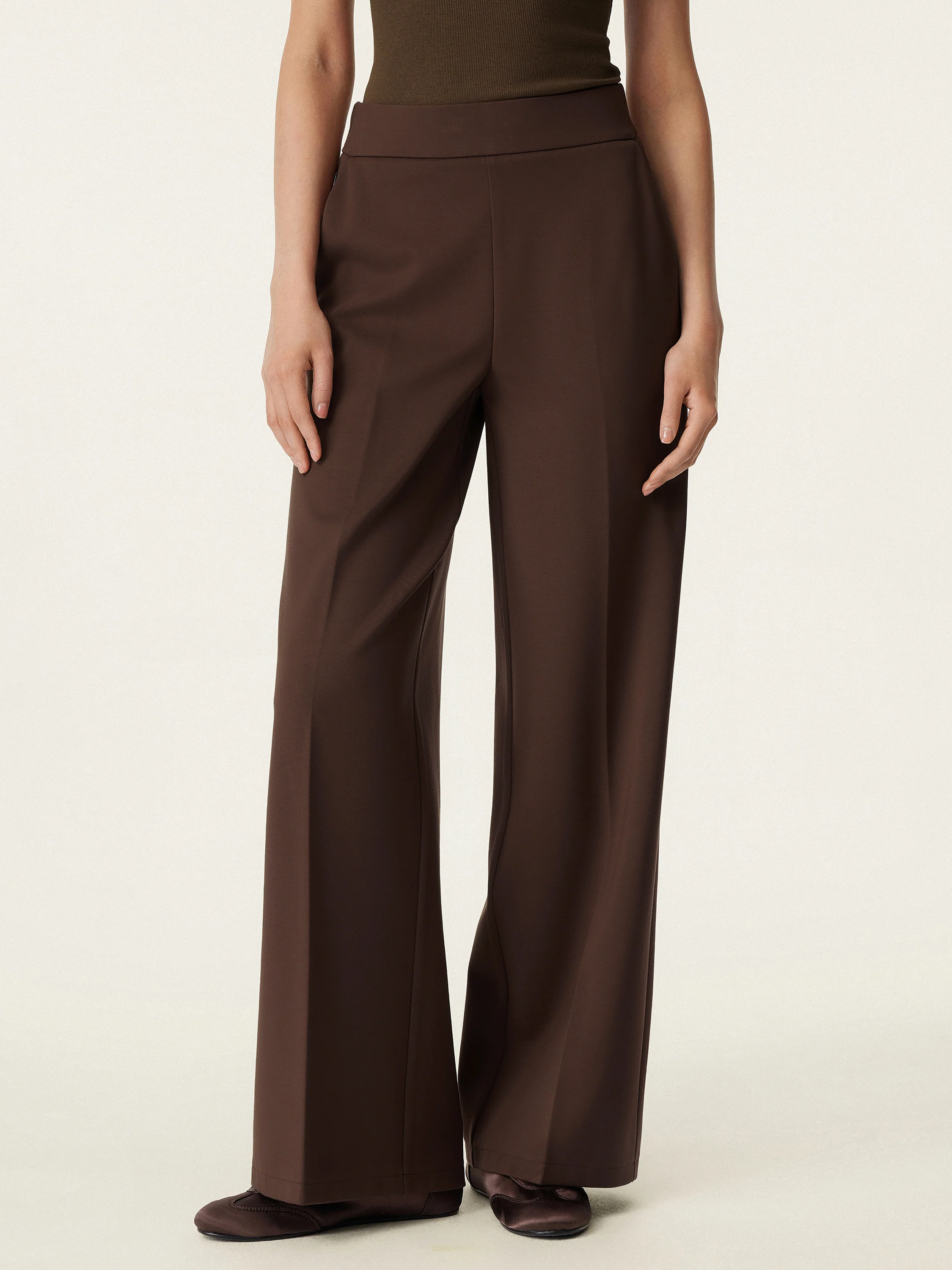 High Rise Wide Leg Trouser with Pockets - Image 5
