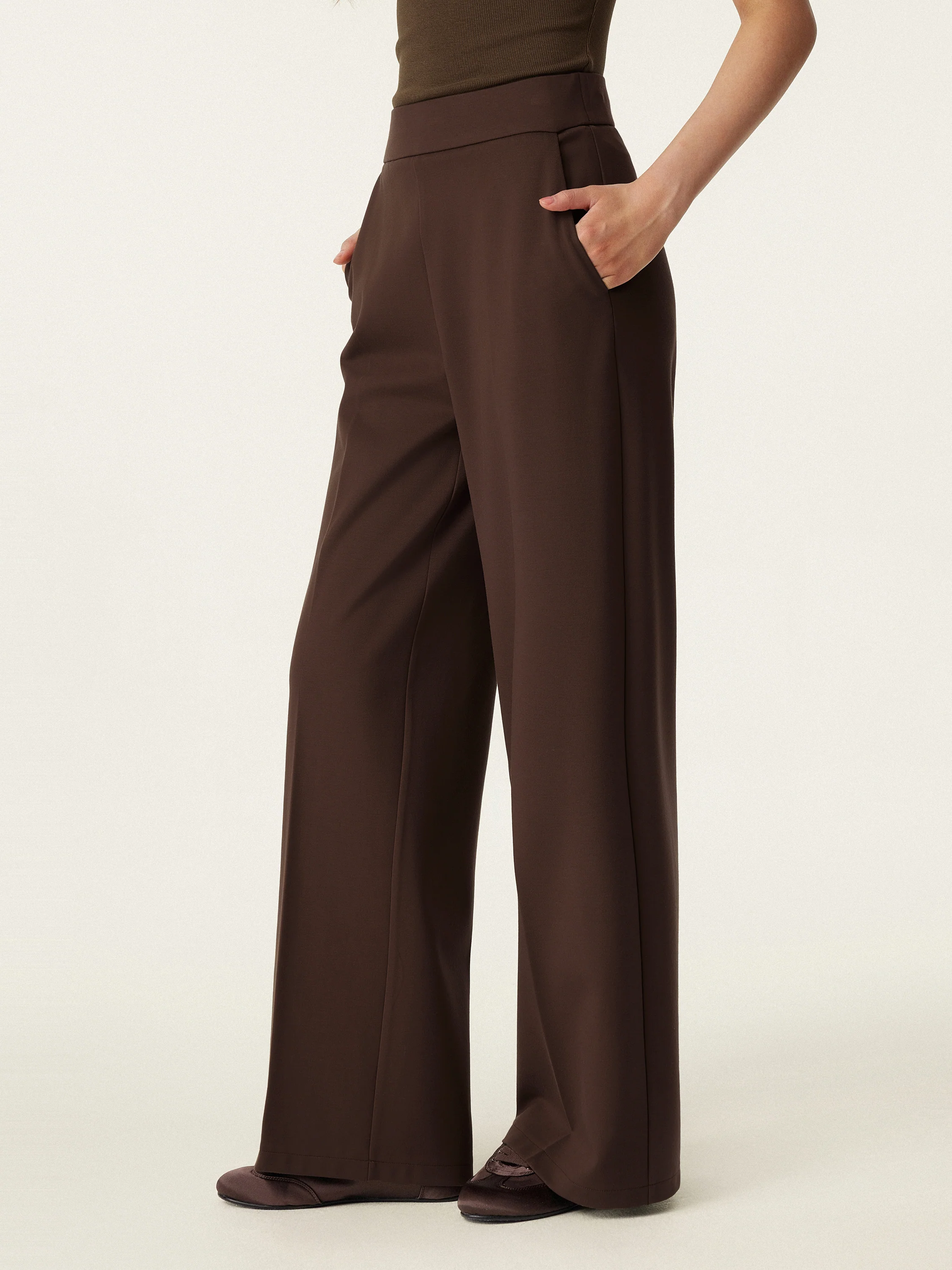 High Rise Wide Leg Trouser with Pockets - Image 6