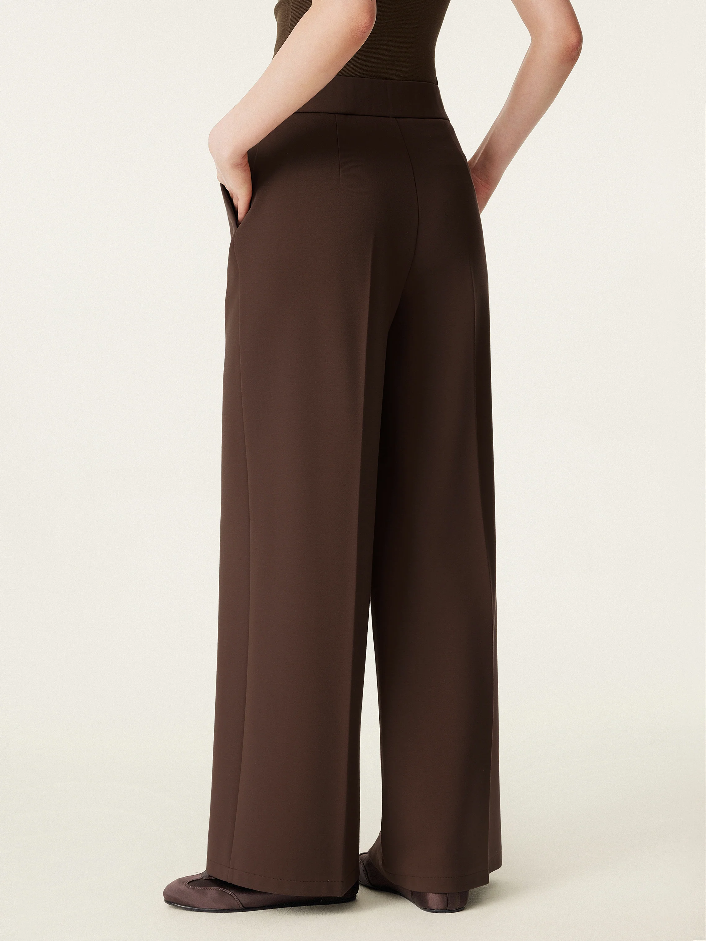 High Rise Wide Leg Trouser with Pockets - Image 8