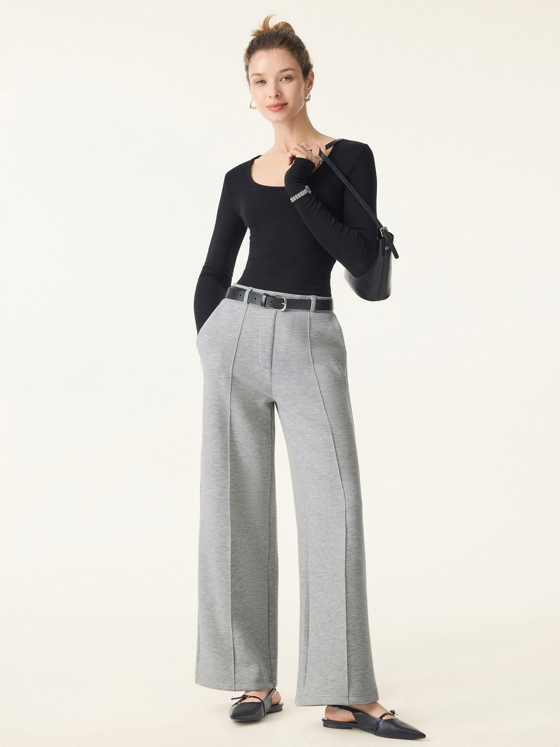 High Waisted Straight Leg Pull On Pant - Image 21