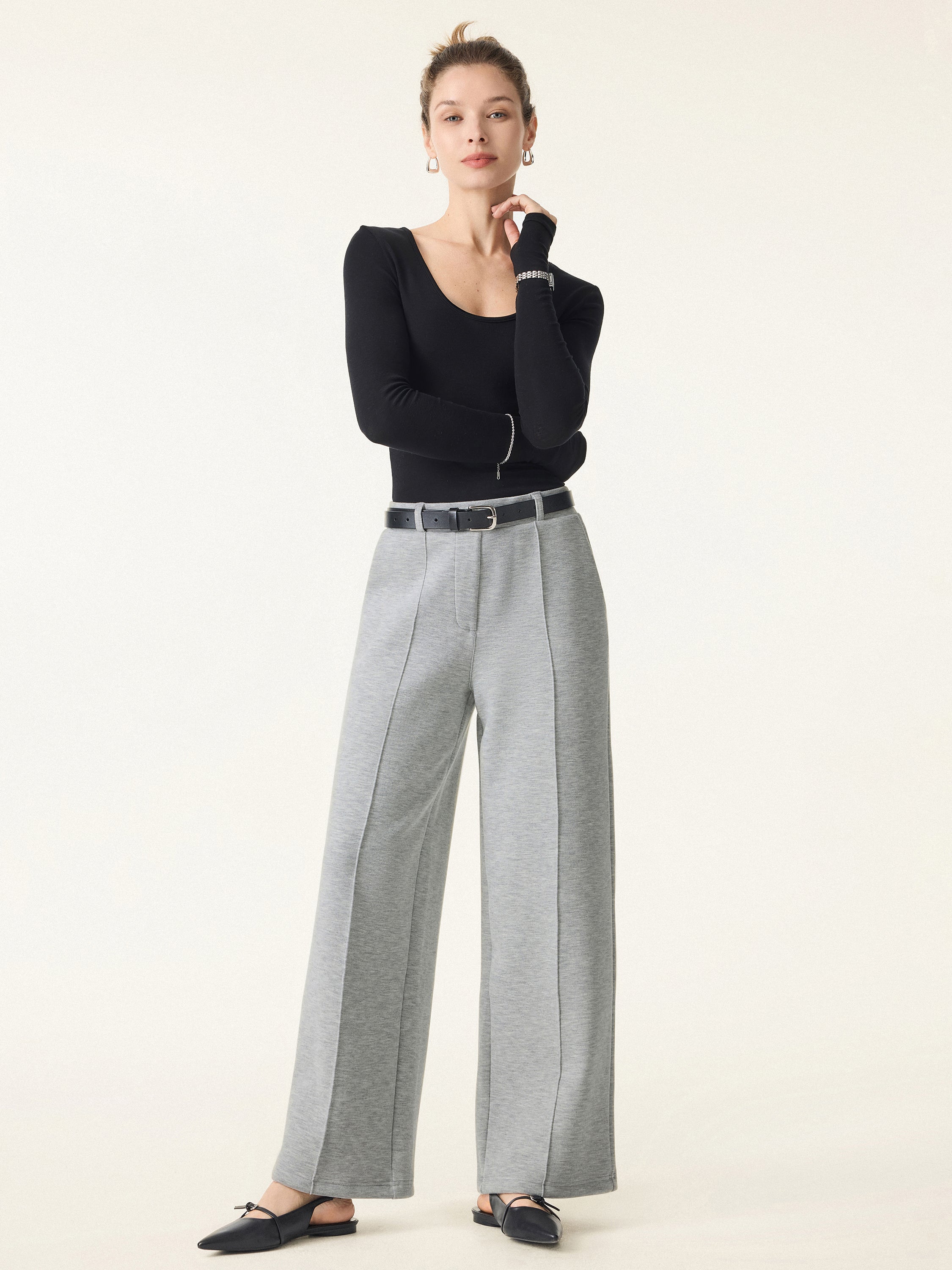 High Waisted Straight Leg Pull On Pant - Image 22