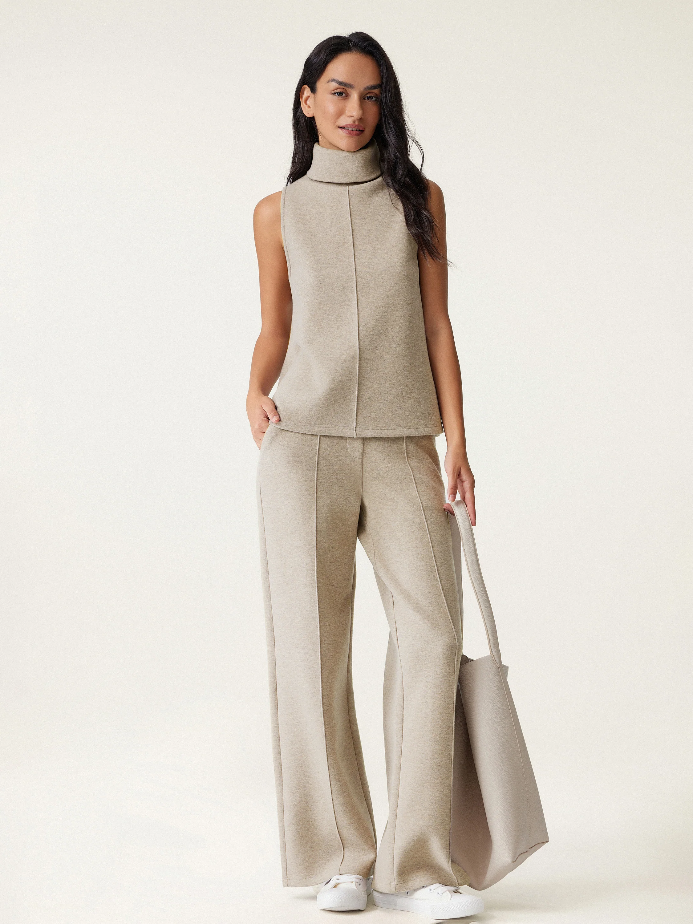 High Waisted Straight Leg Pull On Pant - Image 5