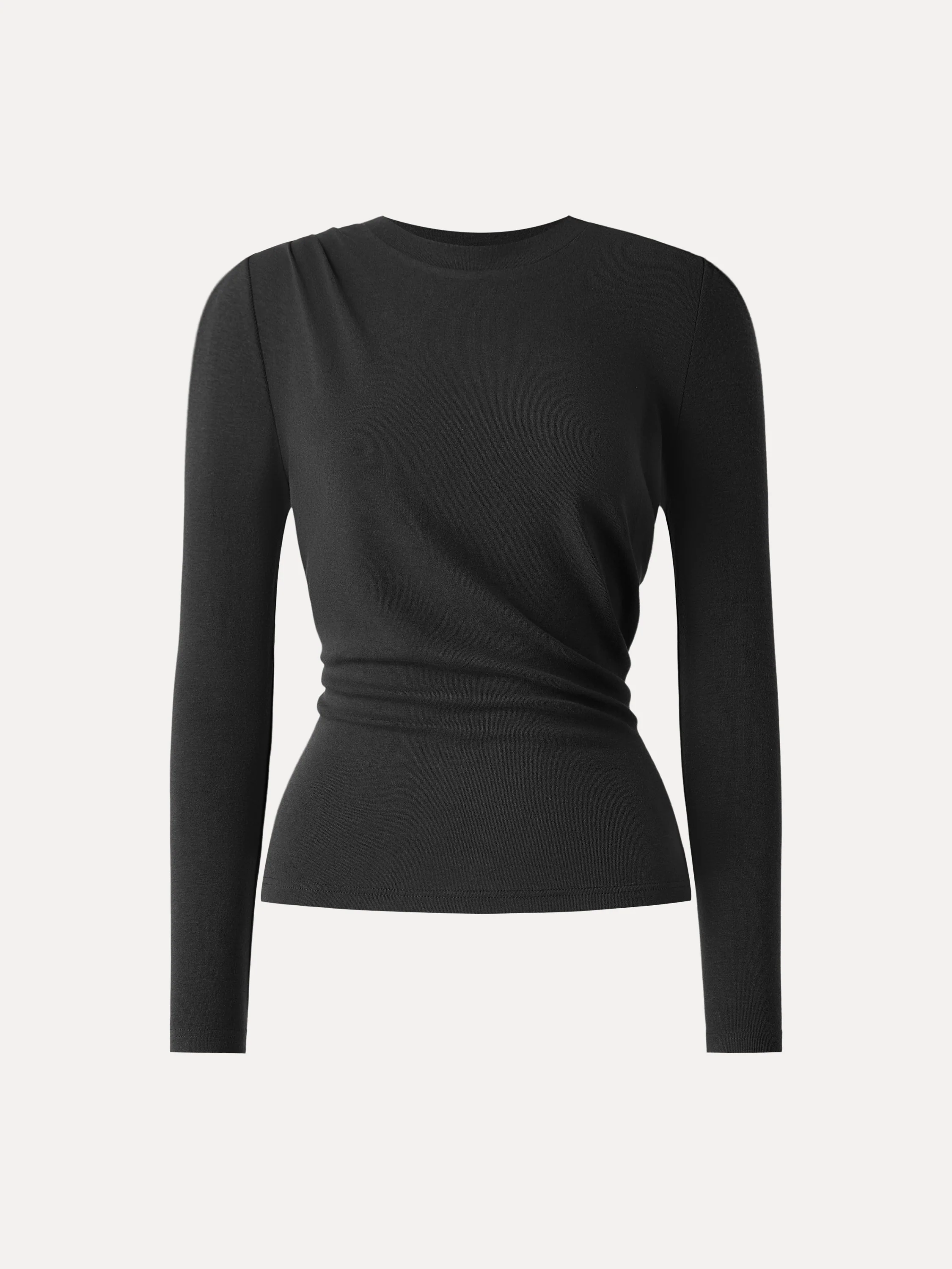 Light Warm Crewneck Tucked Top - Image 14