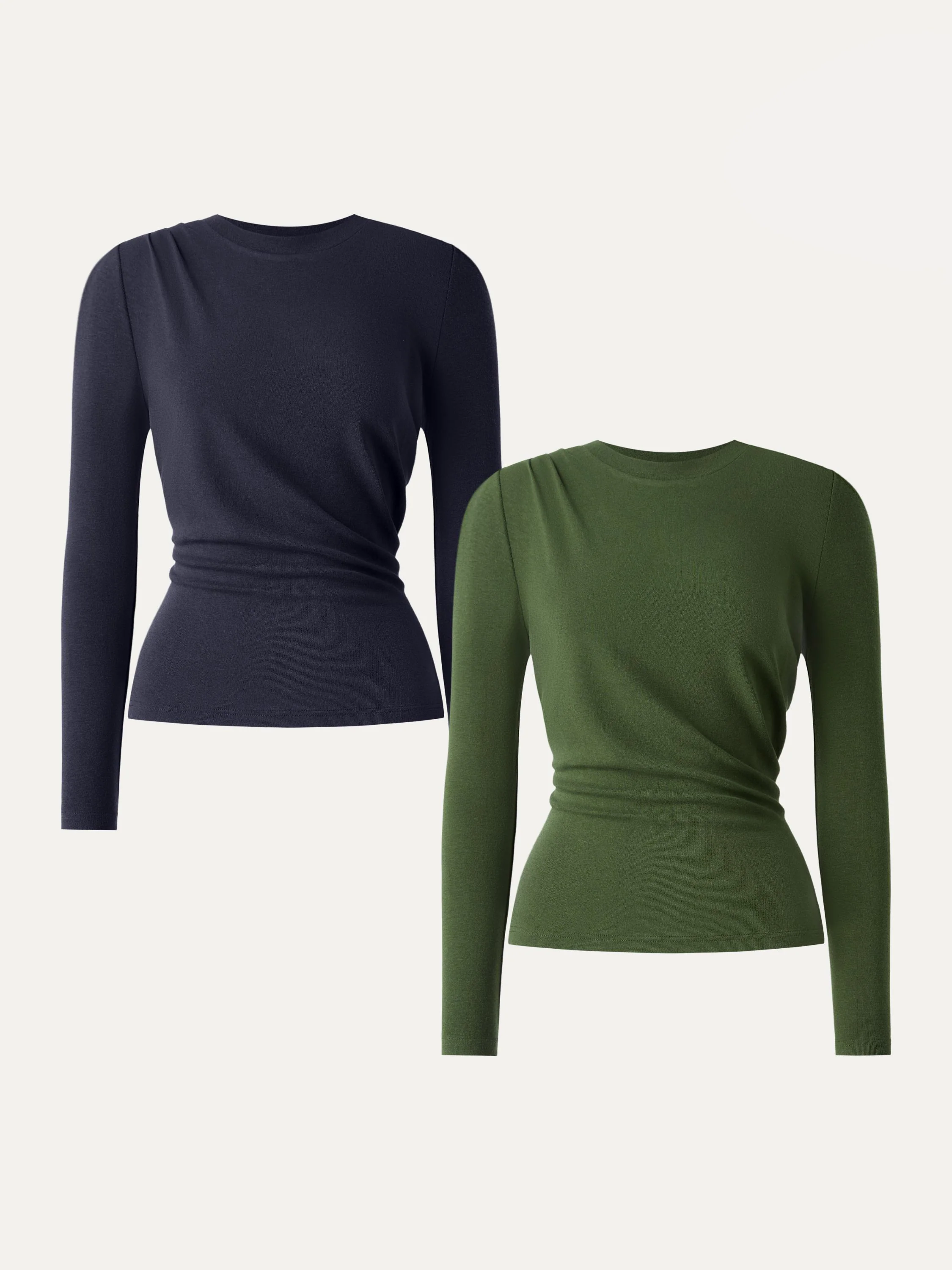 Light Warm Crewneck Tucked Top - Image 16