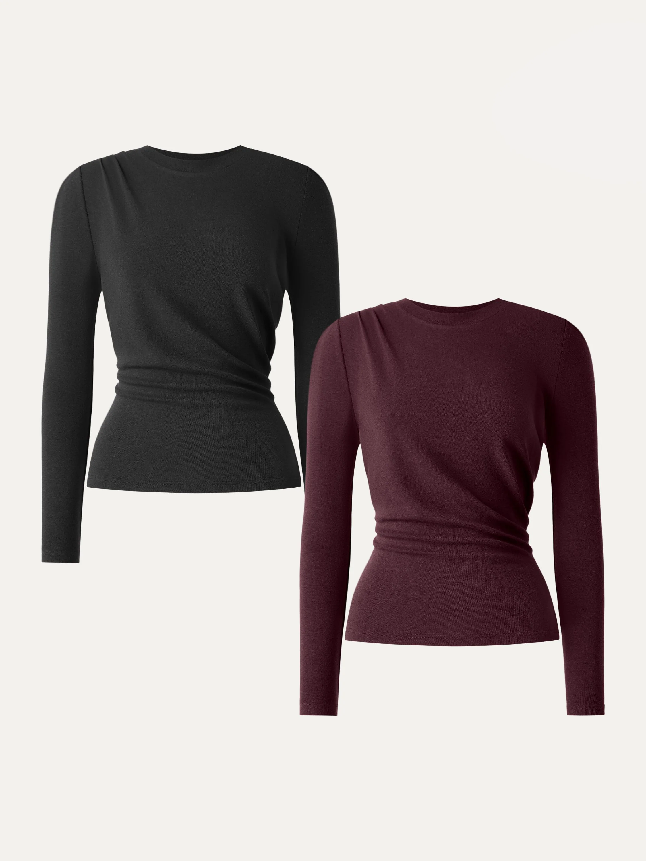 Light Warm Crewneck Tucked Top - Image 19
