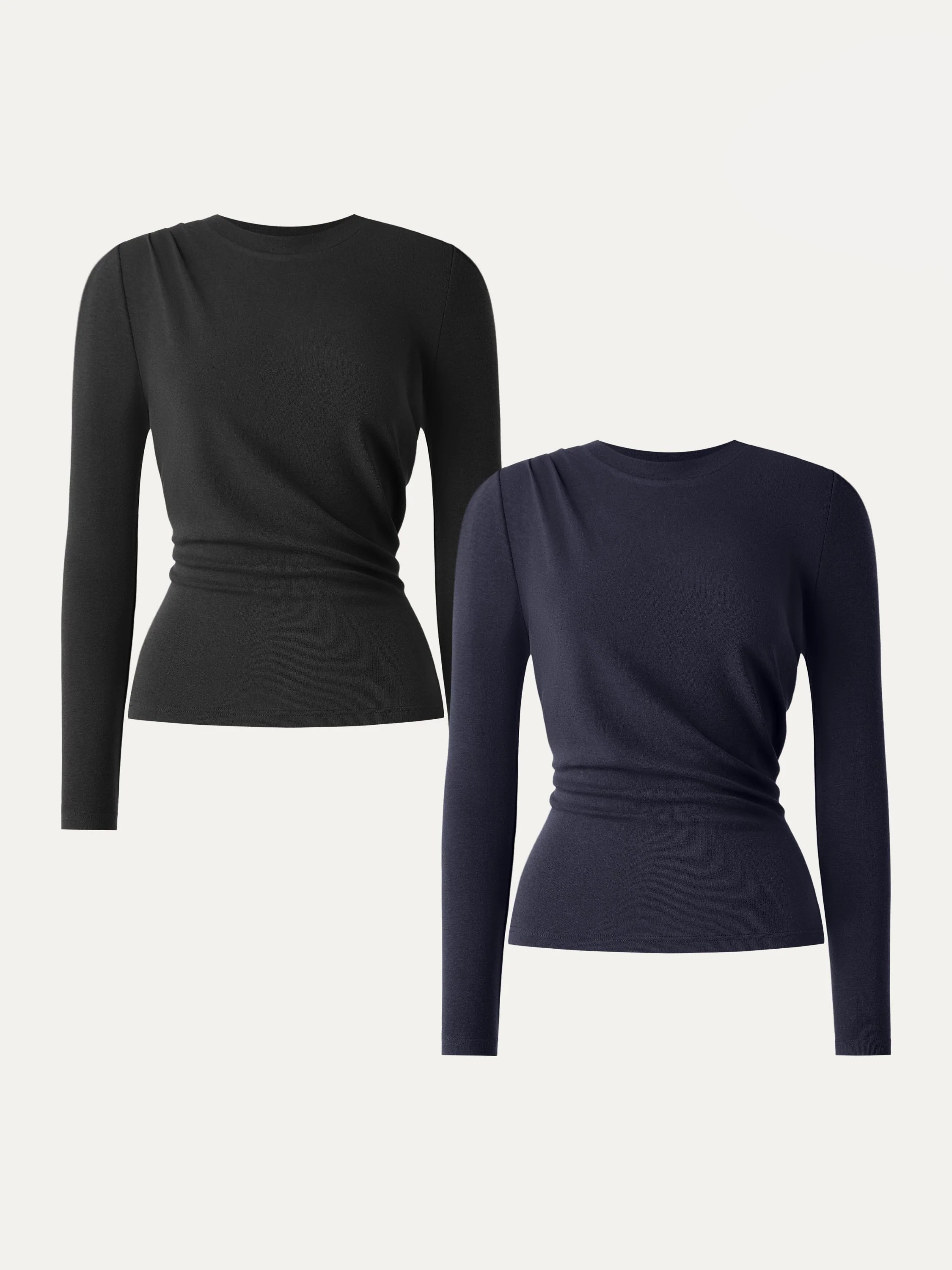 Light Warm Crewneck Tucked Top - Image 20