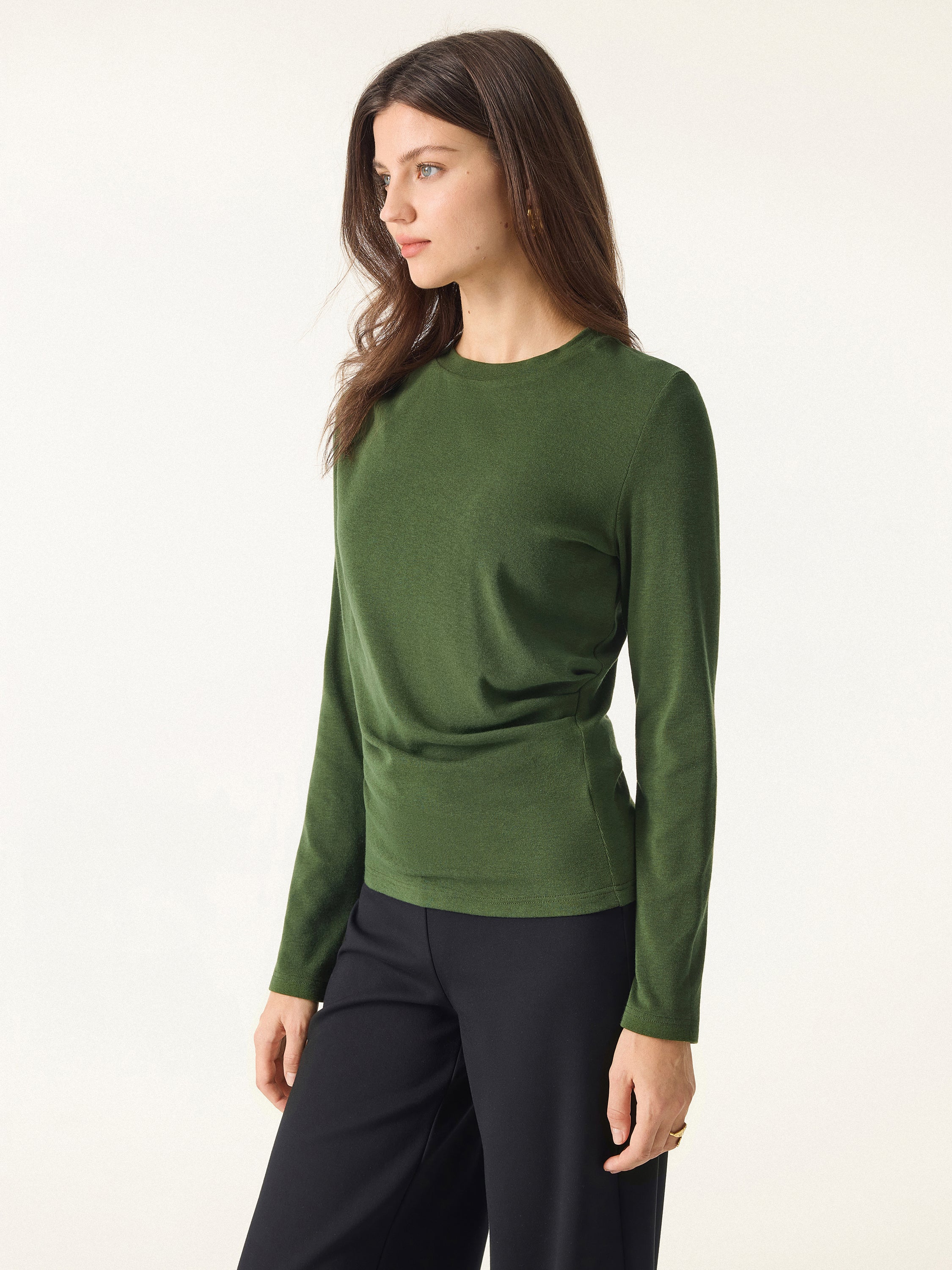 Light Warm Crewneck Tucked Top - Image 8