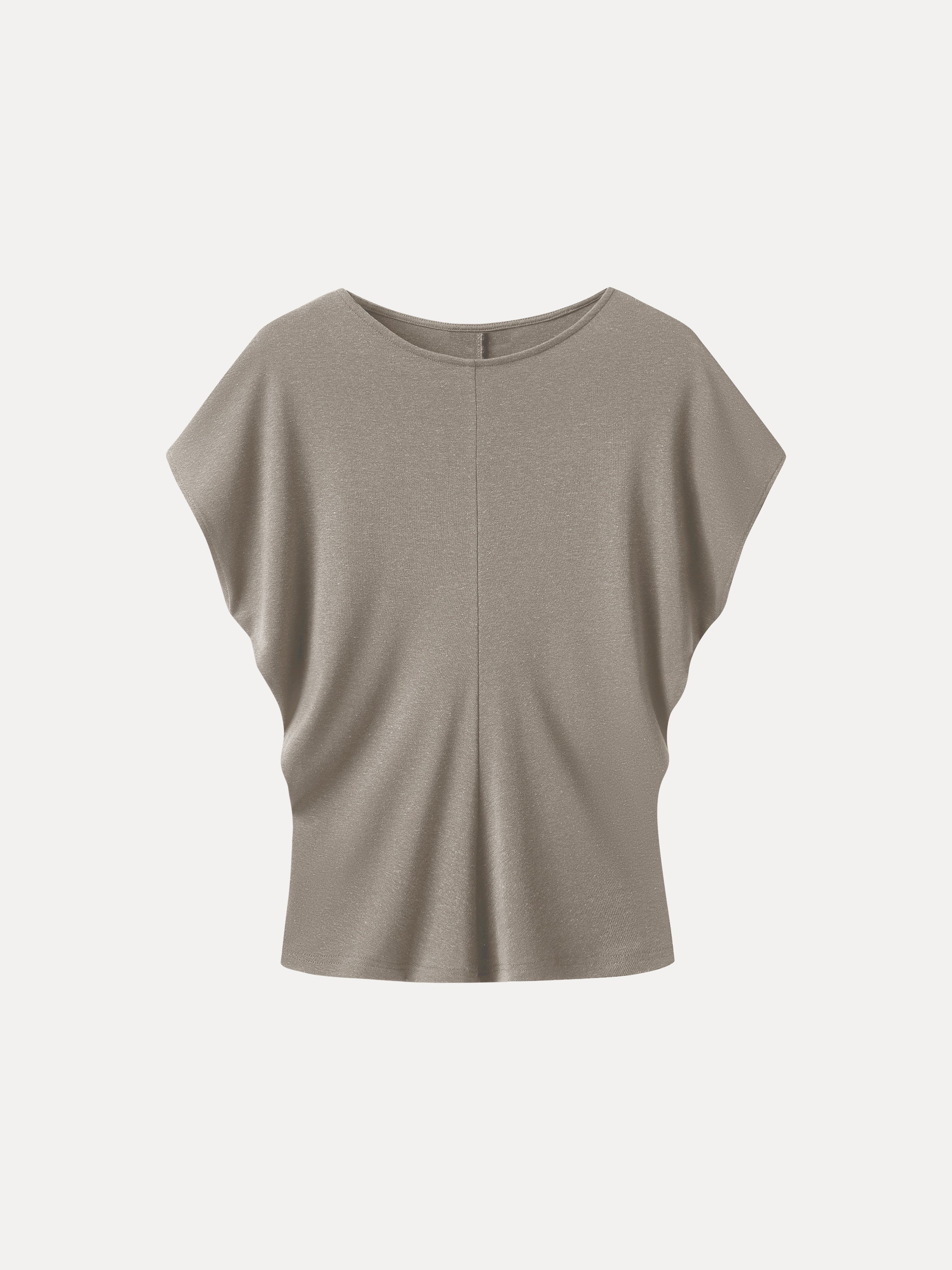 Linen-Blend Round Neck Relaxed Summer Top - Image 10
