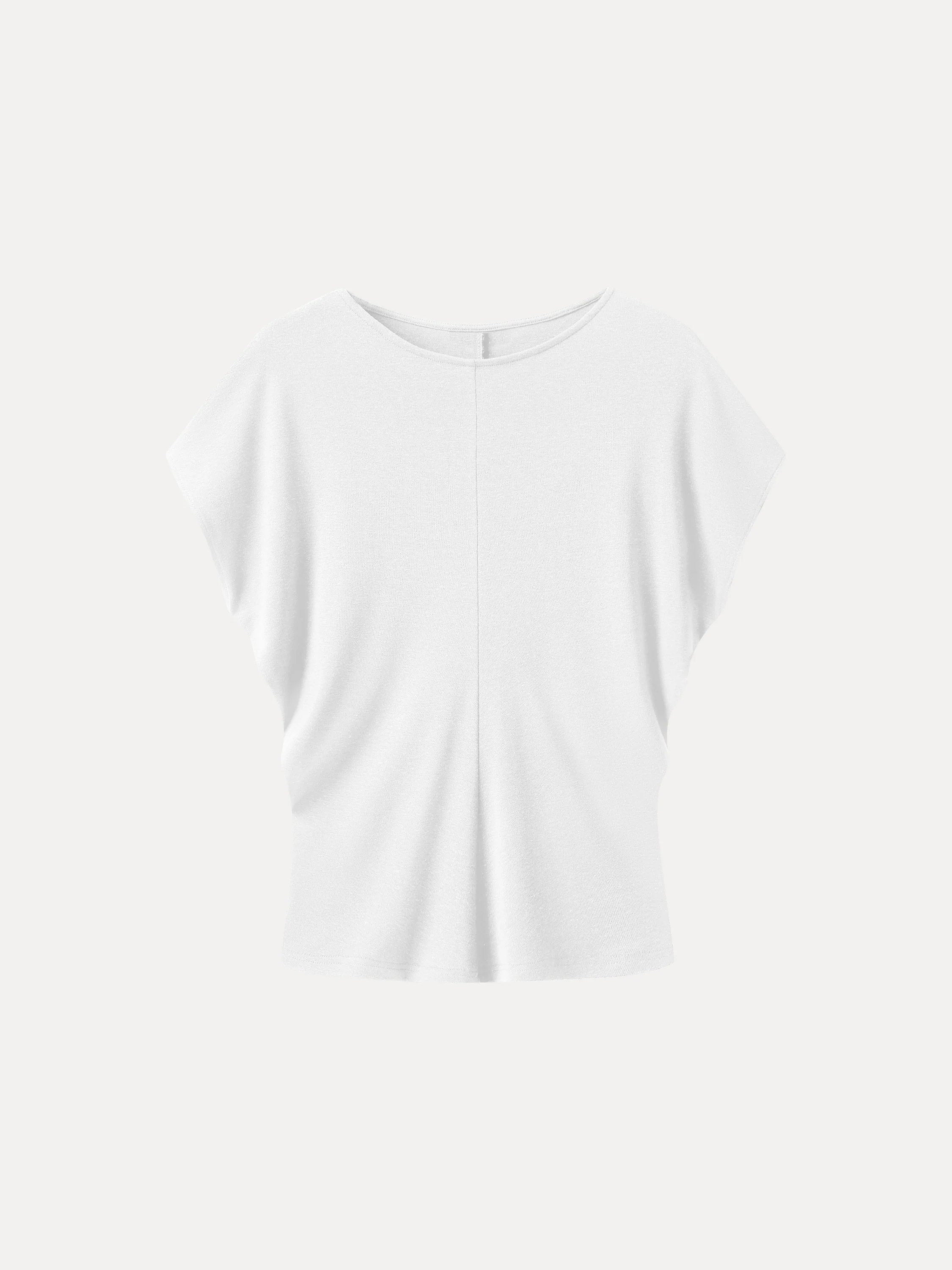 Linen-Blend Round Neck Relaxed Summer Top - Image 11
