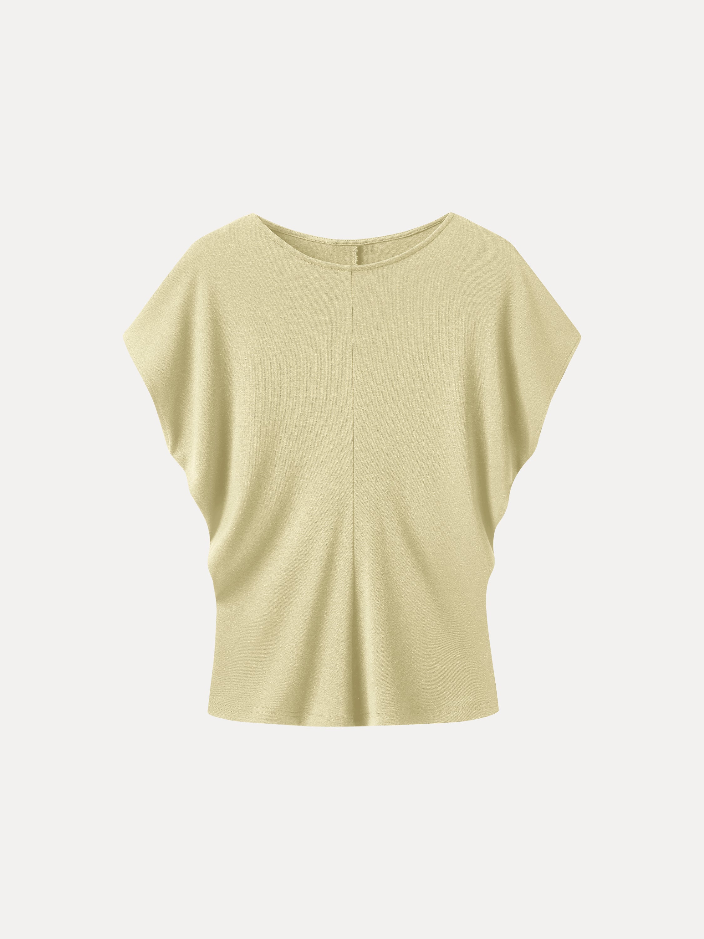 Linen-Blend Round Neck Relaxed Summer Top - Image 13