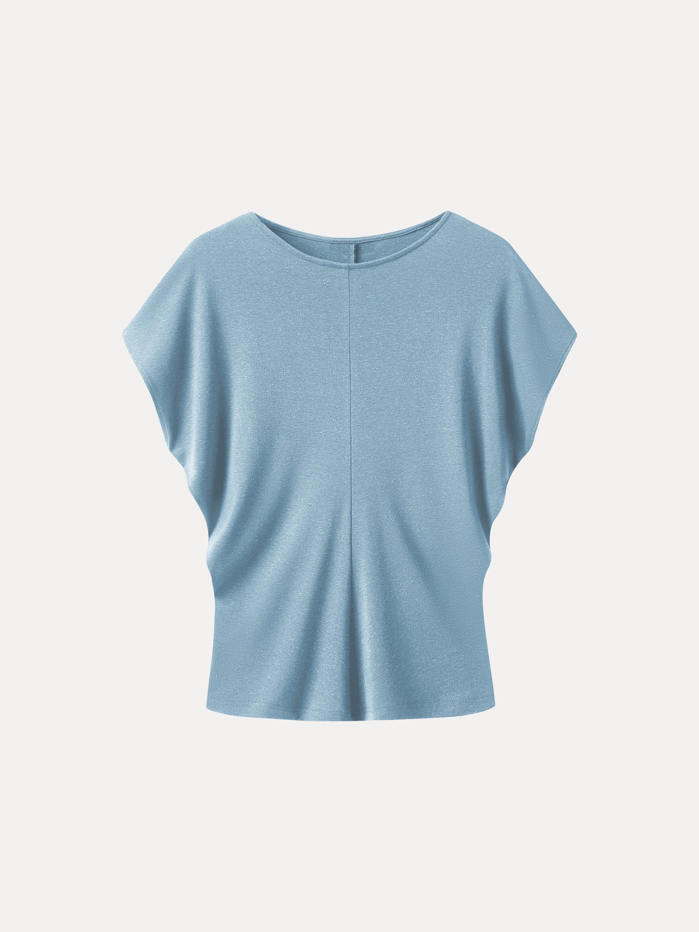 Linen-Blend Round Neck Relaxed Summer Top - Image 14