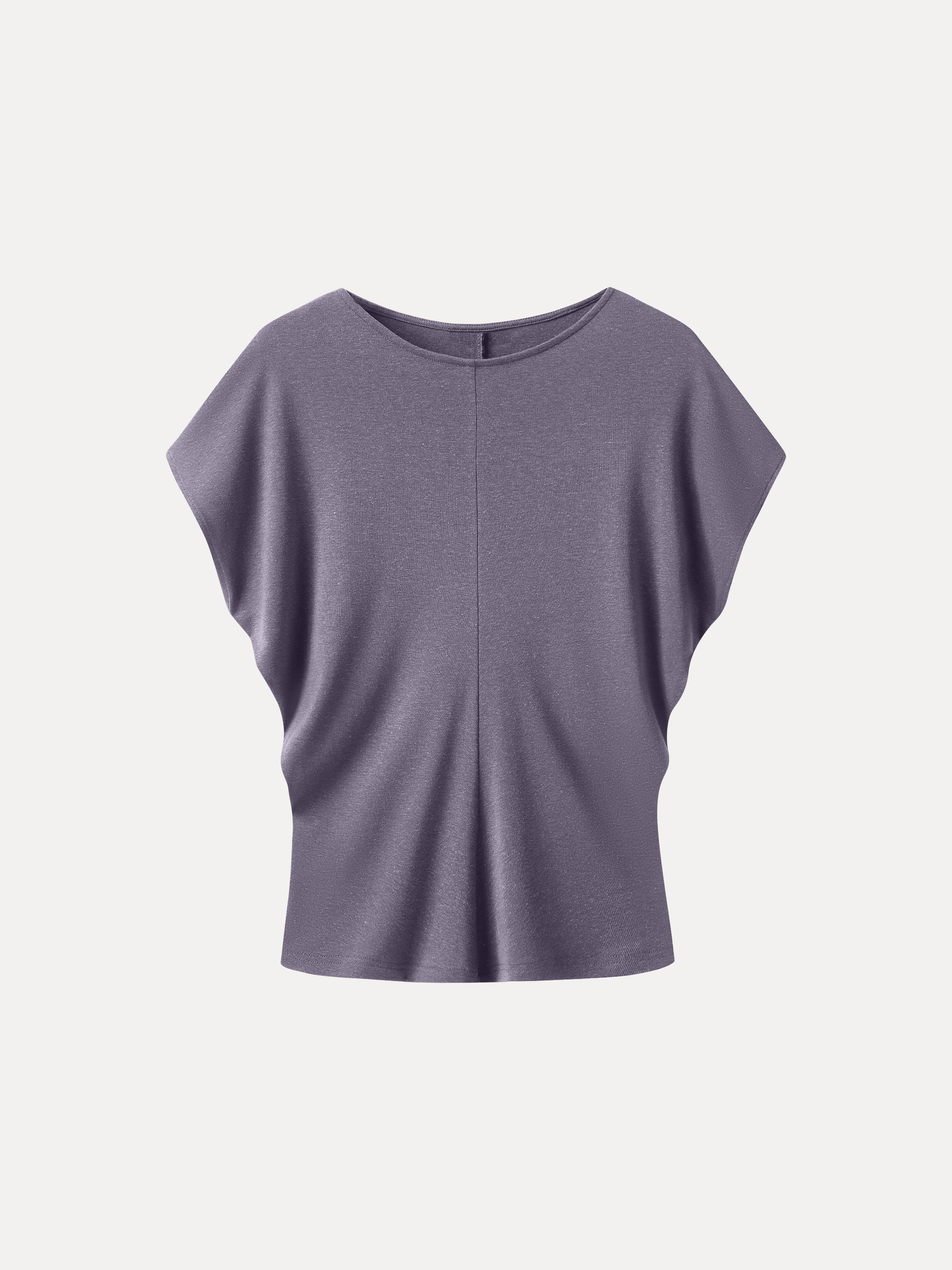 Linen-Blend Round Neck Relaxed Summer Top - Image 17