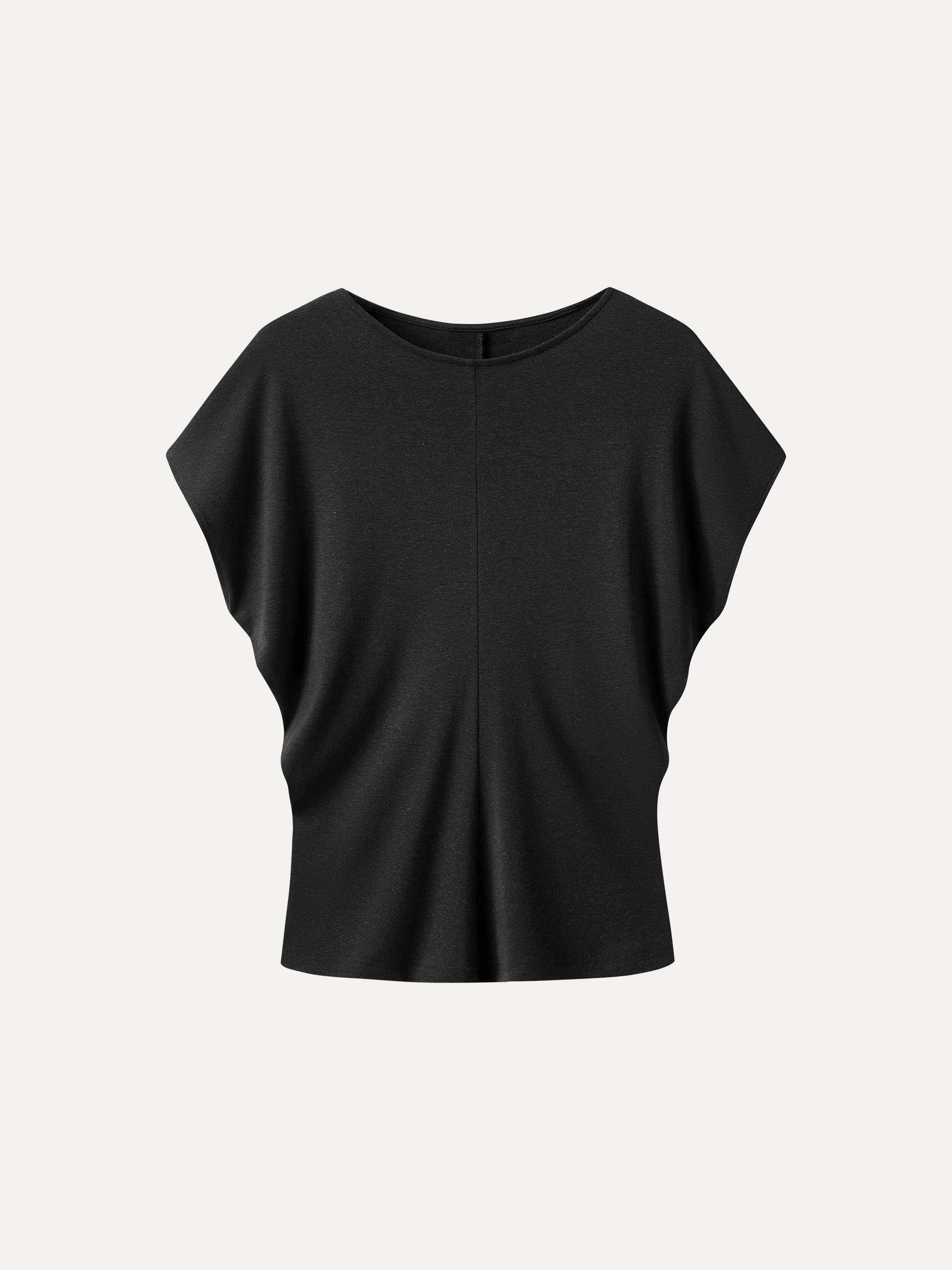 Linen-Blend Round Neck Relaxed Summer Top - Image 18