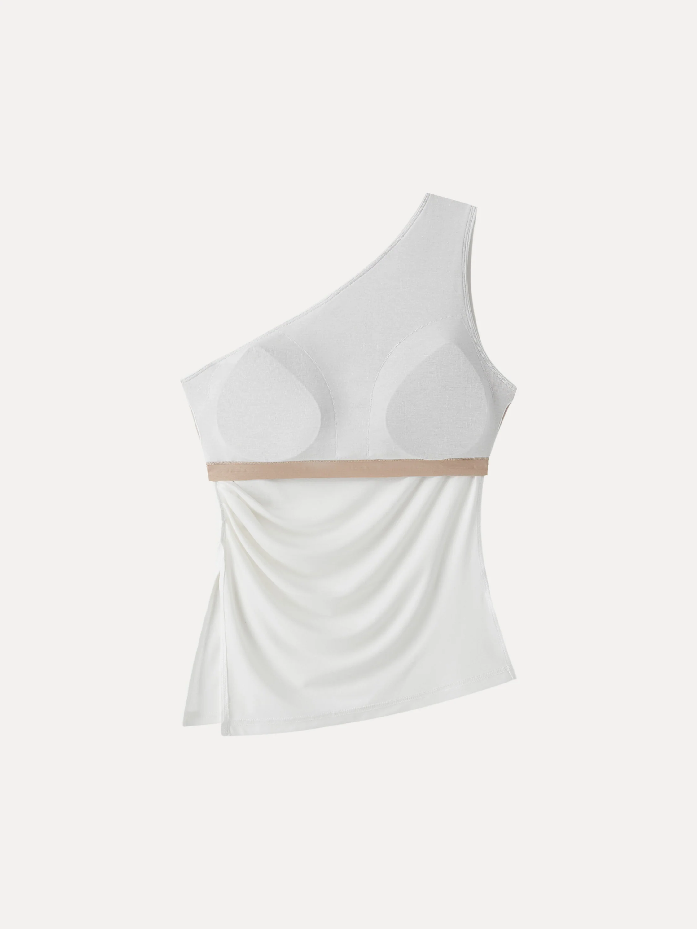 Linen Knit One Shoulder Bra Tank - Image 9