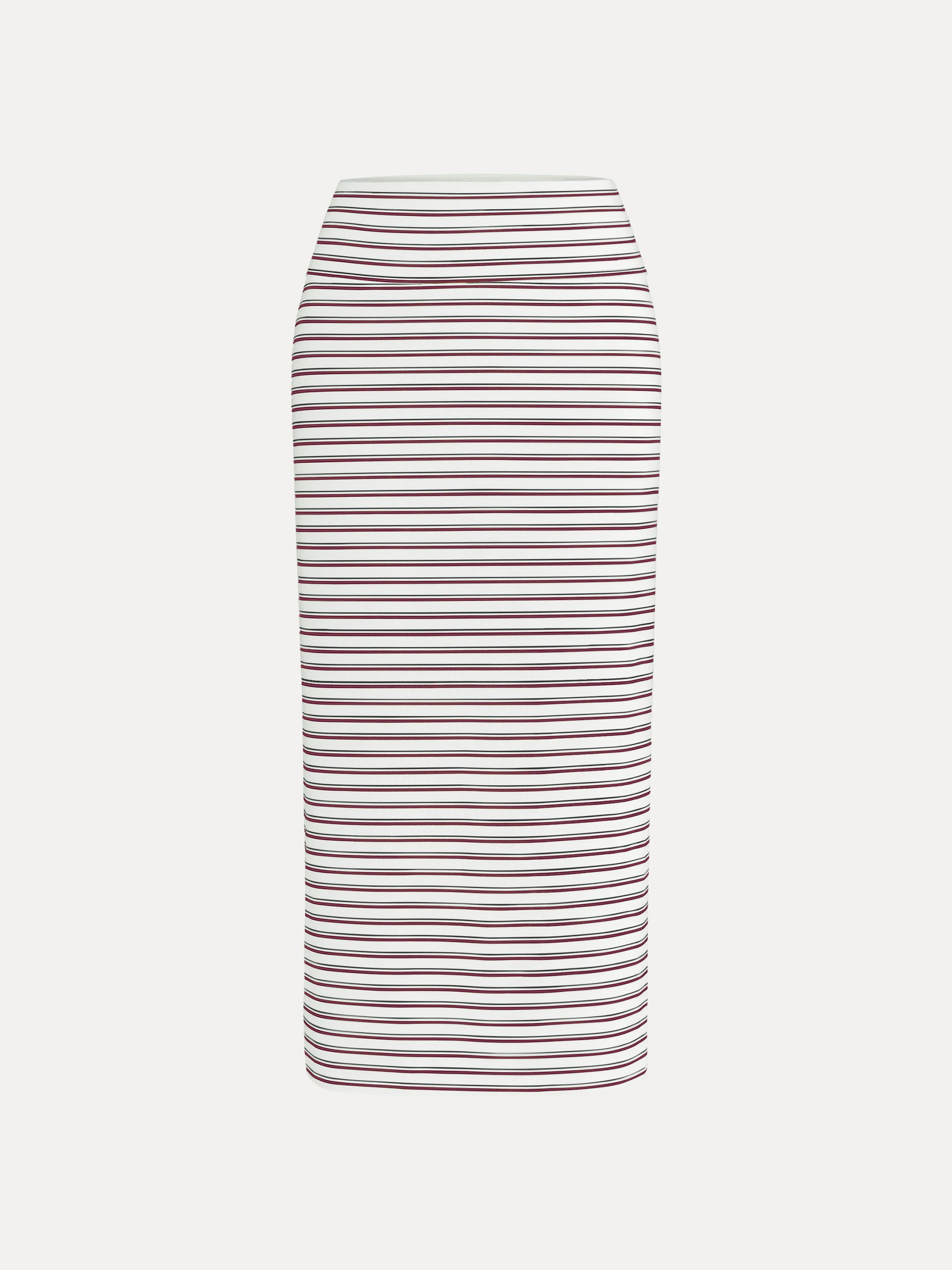 Low Rise Folded Waist Striped Midi Skirt - Image 12