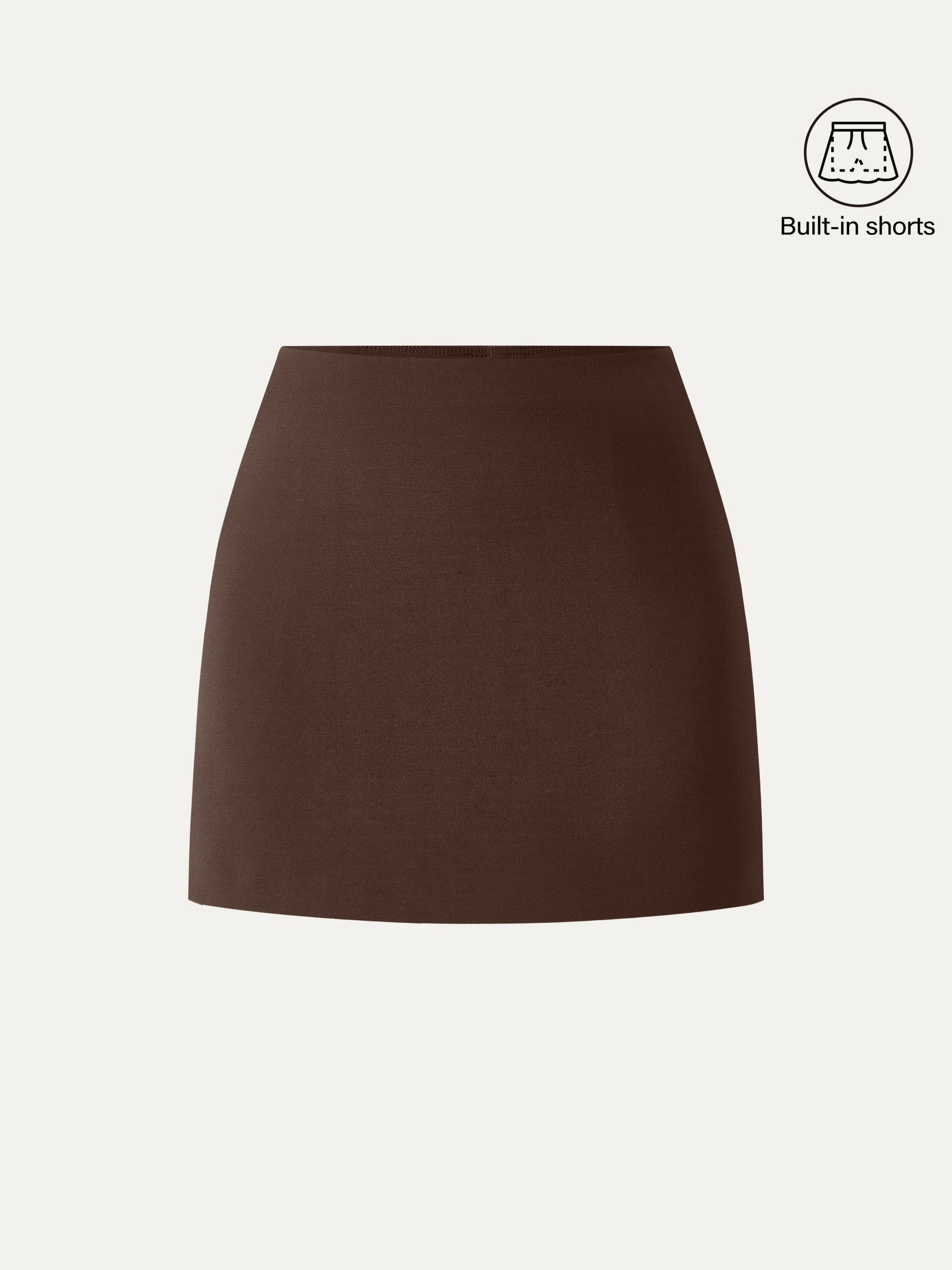 Mid Rise Pull-on A-line Skirt with Pockets - Image 3