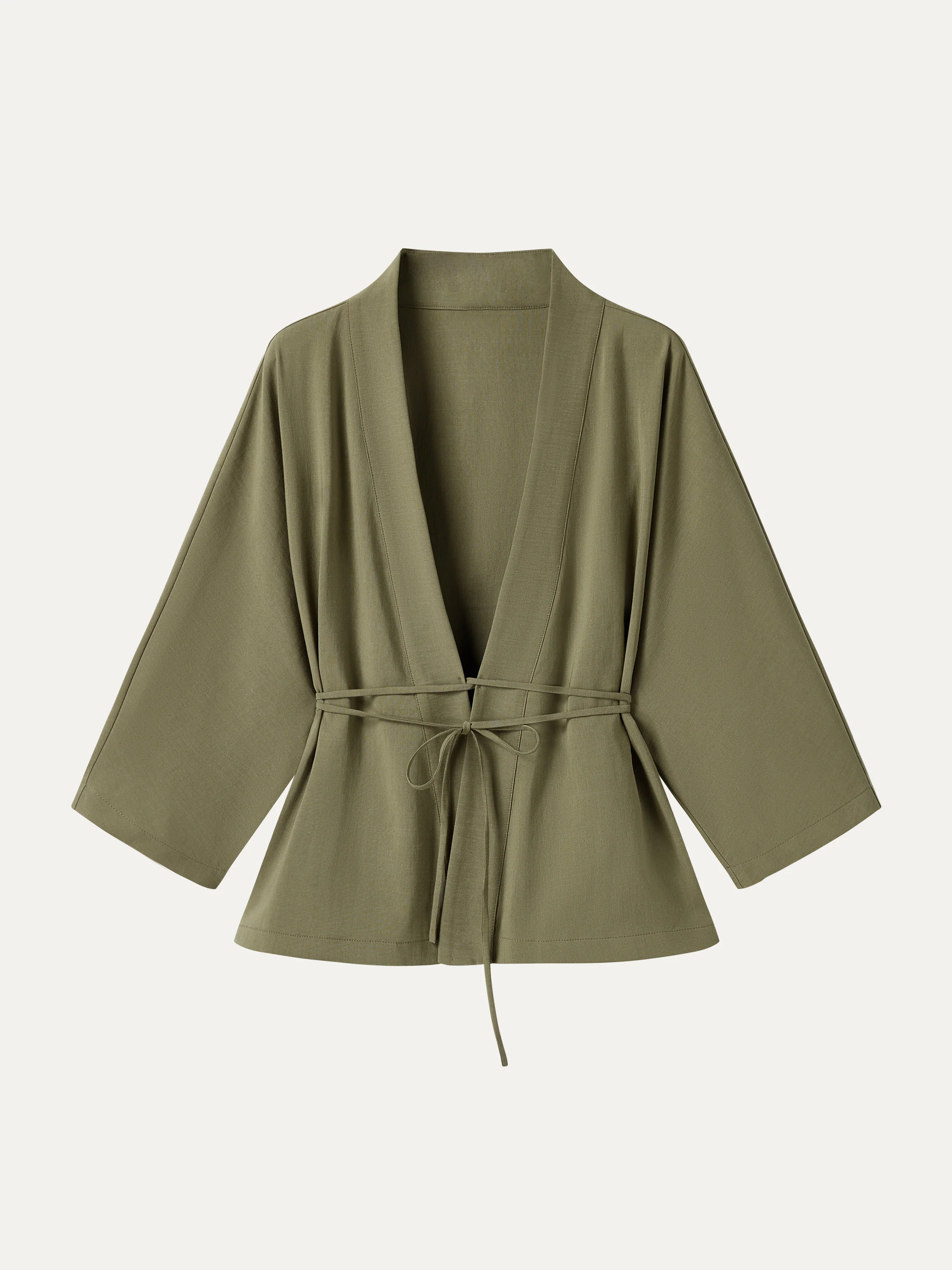 Lyocell-Linen 3/4 Sleeve Cardigan - Image 11