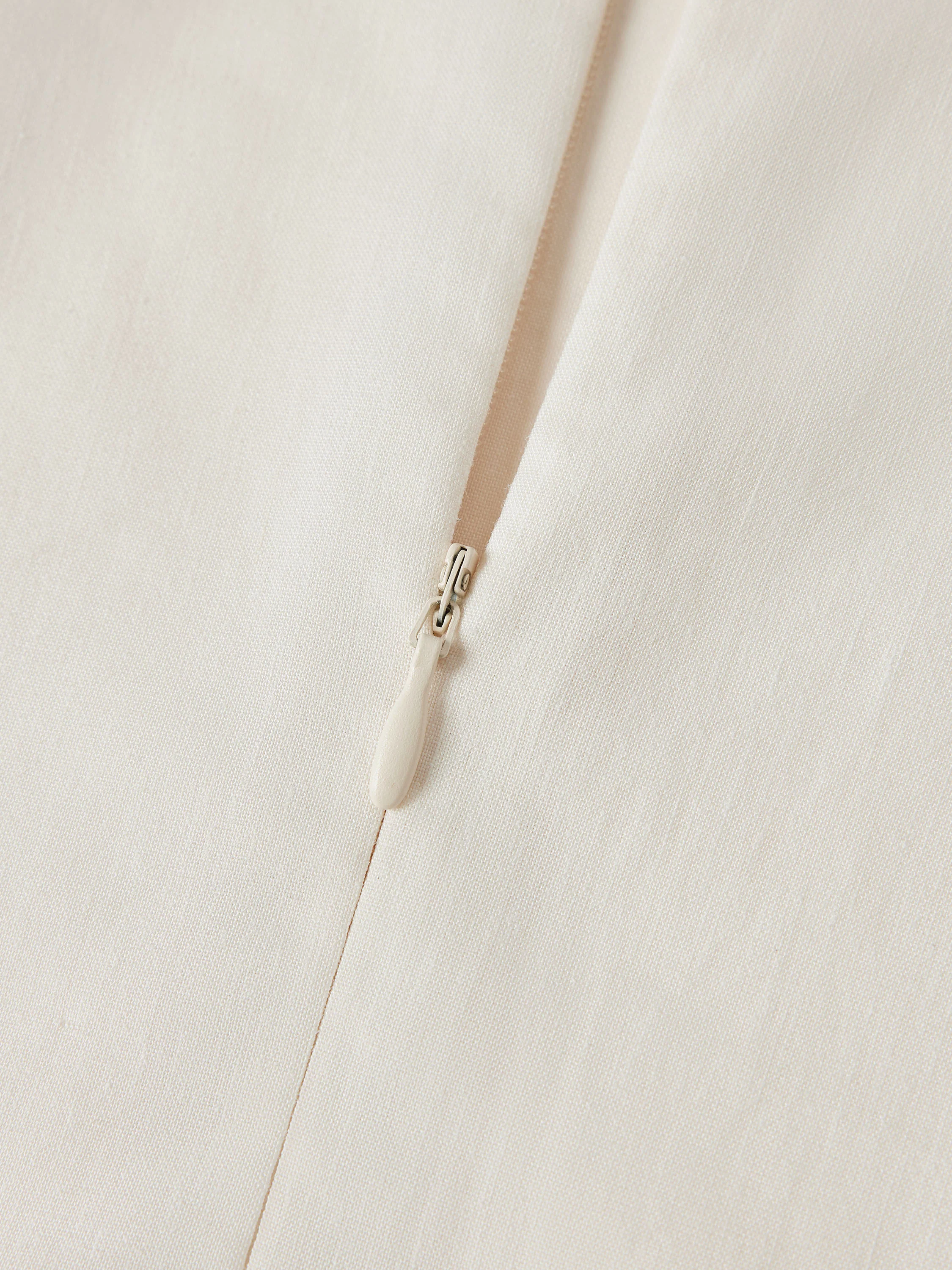 Lyocell-Linen Blend Boatneck Waist-Defined Top - Image 3