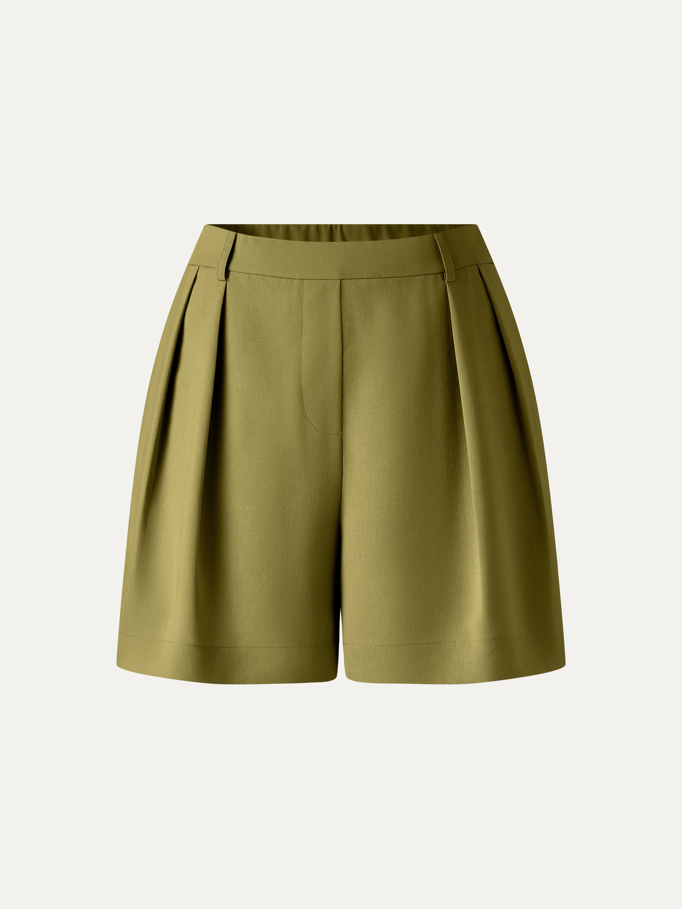 Lyocell-Linen Tailored Shorts with Pockets - Image 13