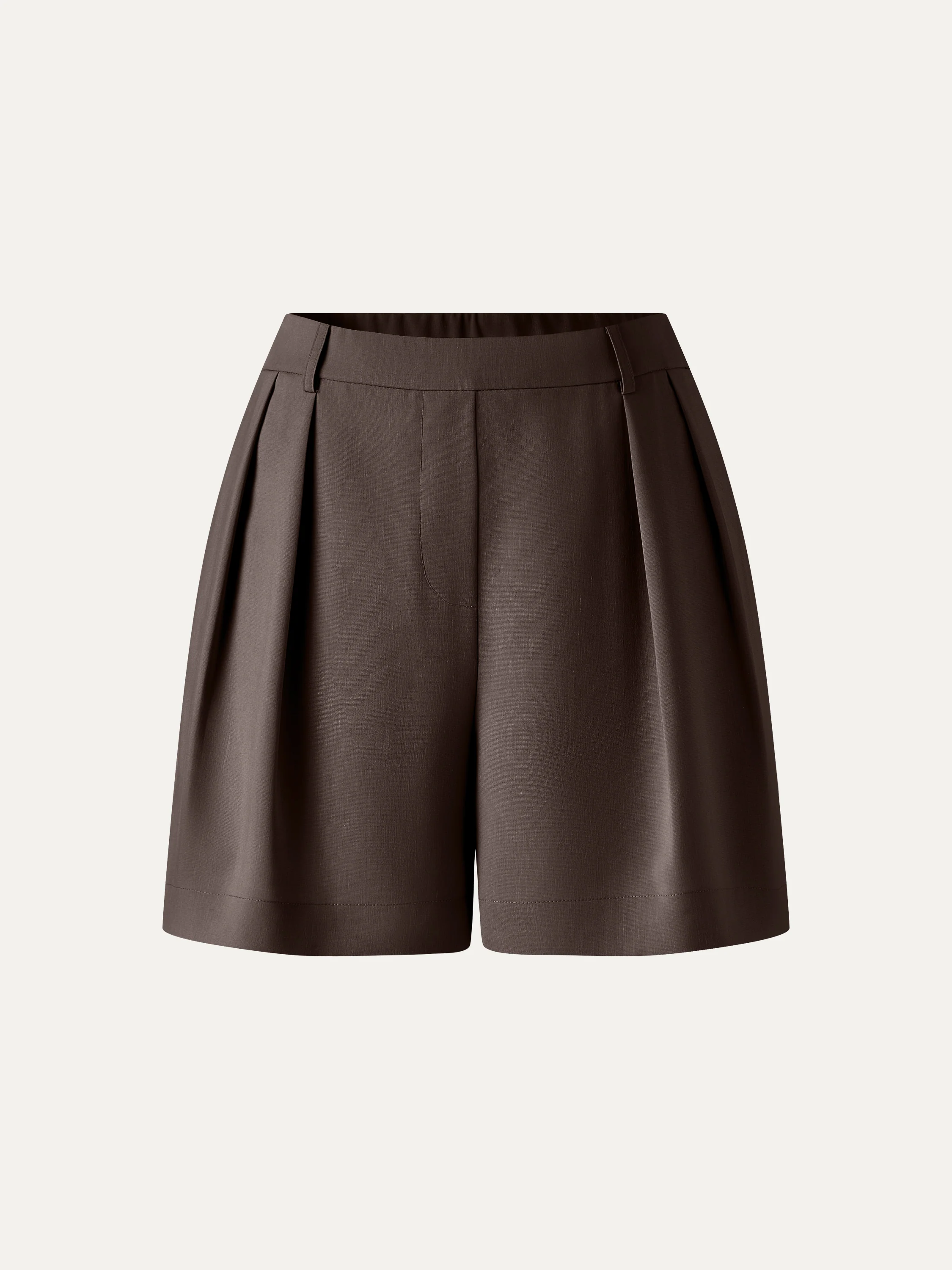 Lyocell-Linen Tailored Shorts with Pockets - Image 14