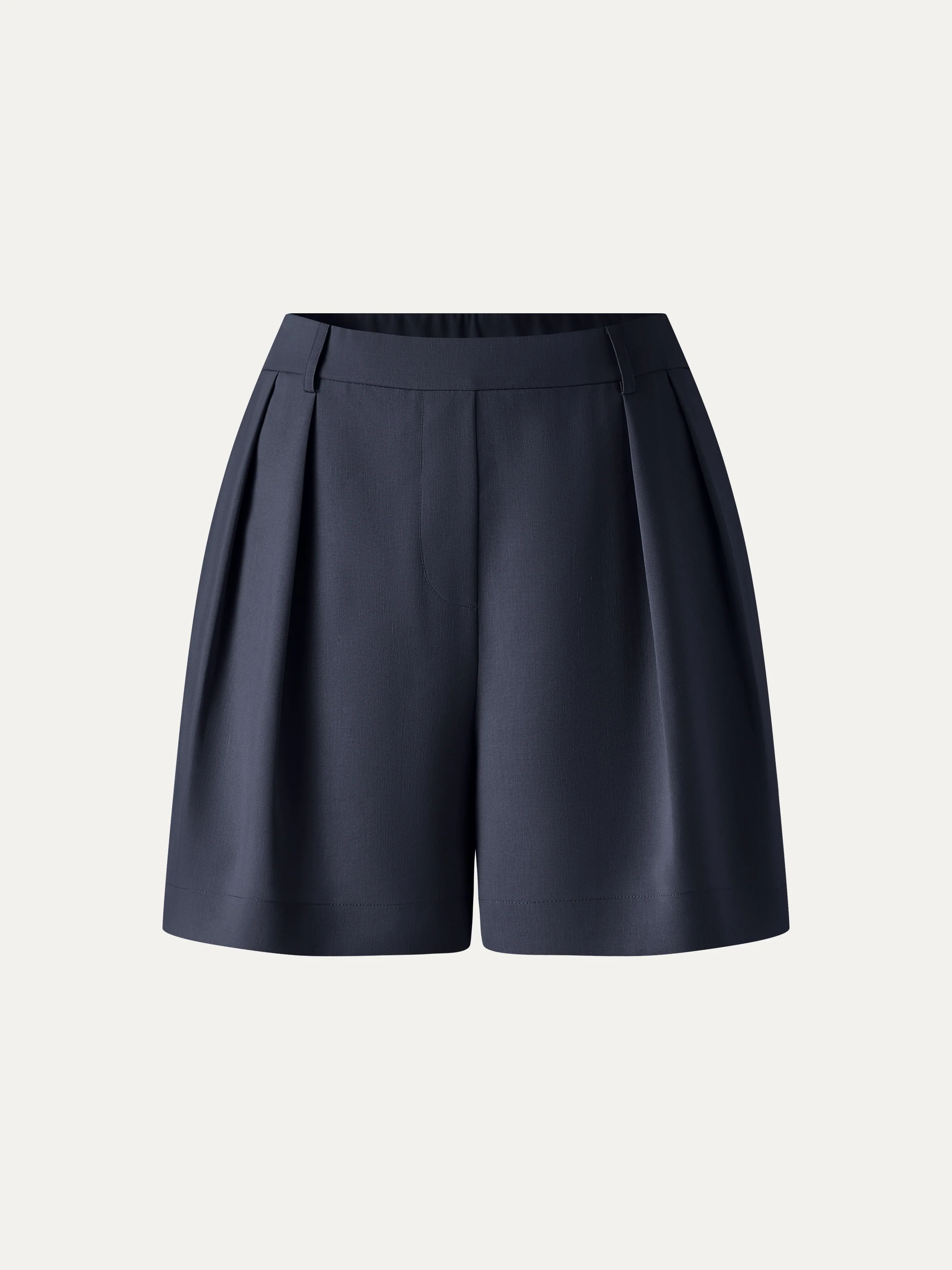 Lyocell-Linen Tailored Shorts with Pockets - Image 15