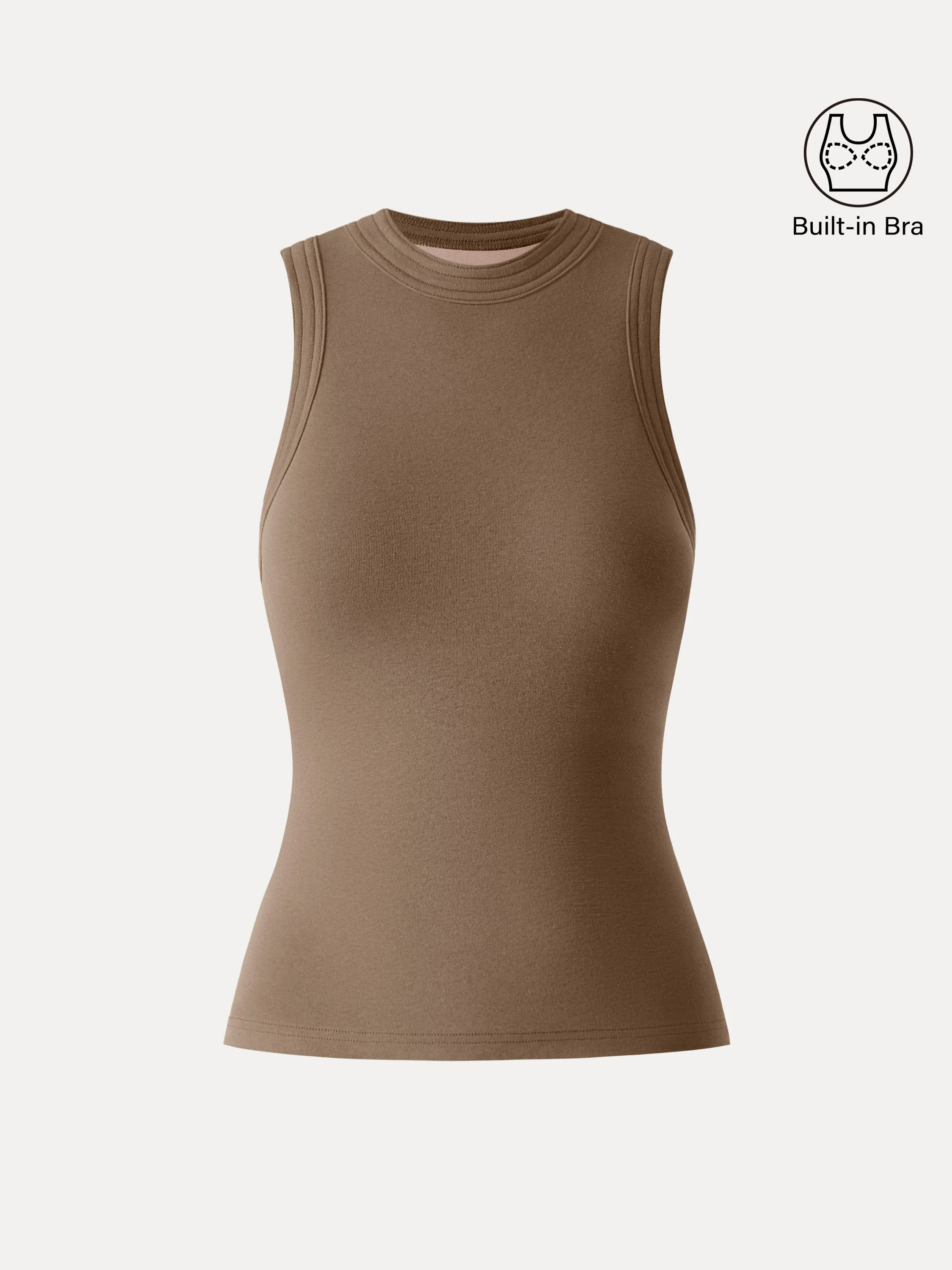 Lyocell Perkins Collar Bra Tank - Image 2