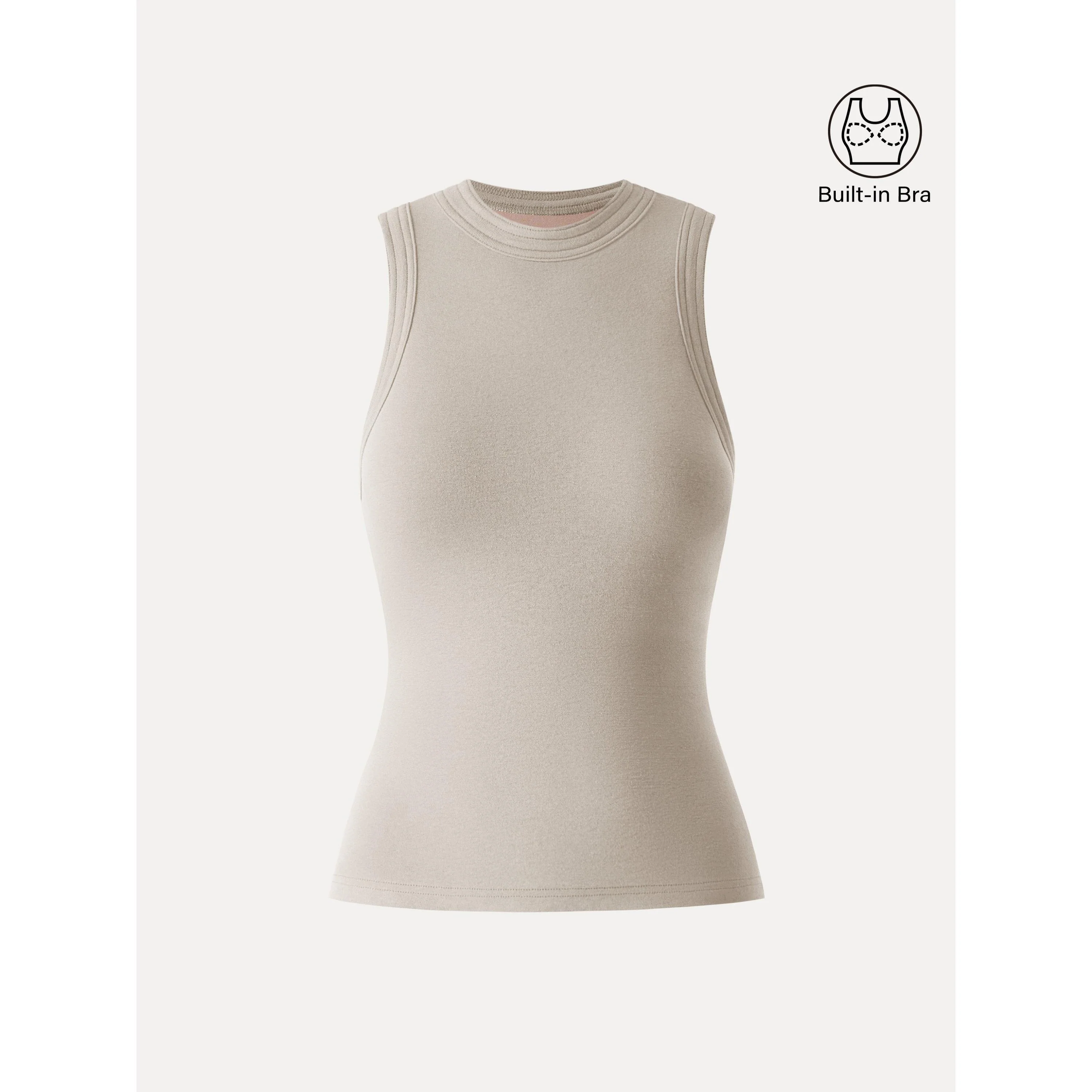 Lyocell Perkins Collar Bra Tank - Image 5