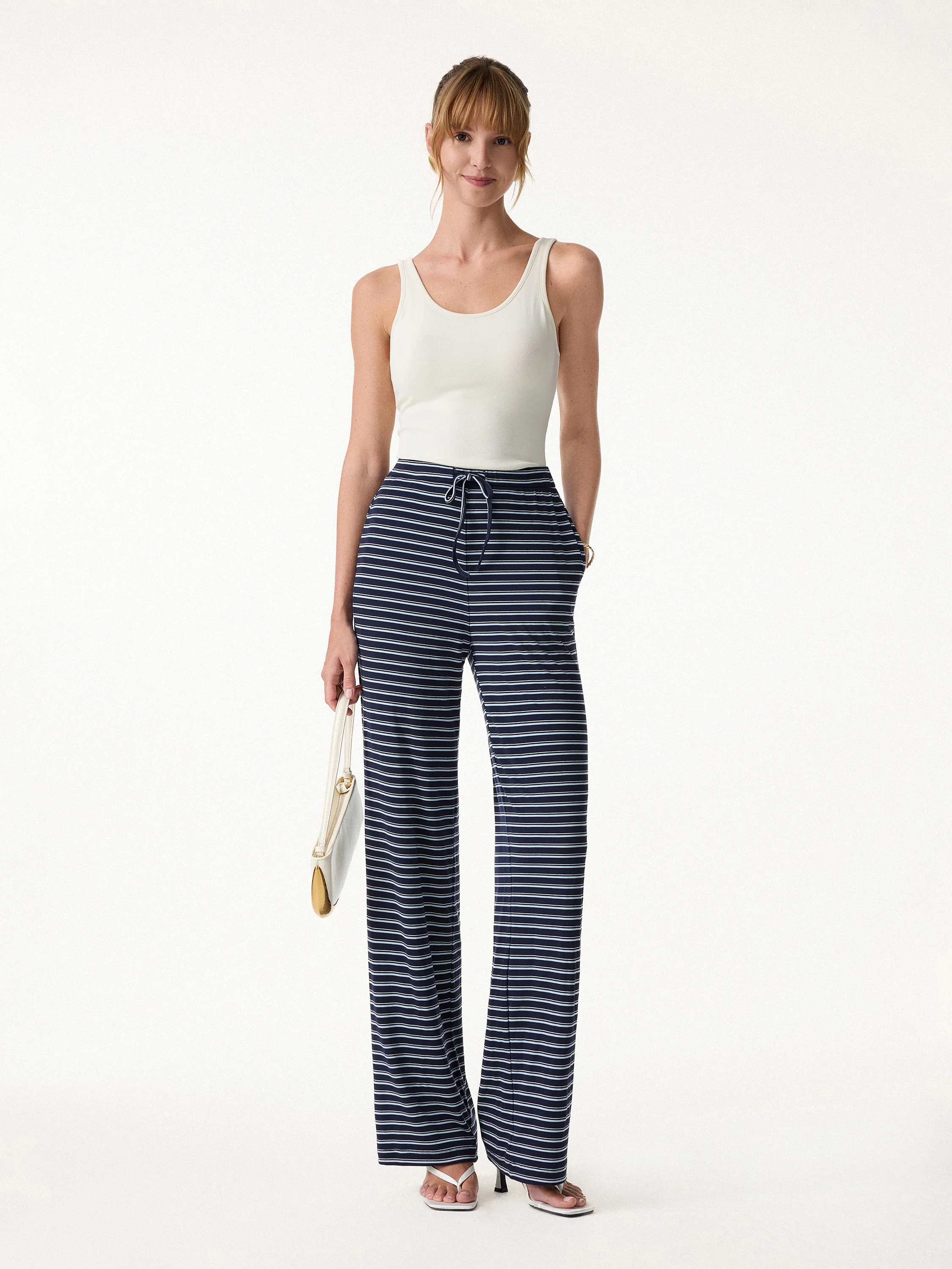 Lyocell Striped The Weekend Pant - Image 4