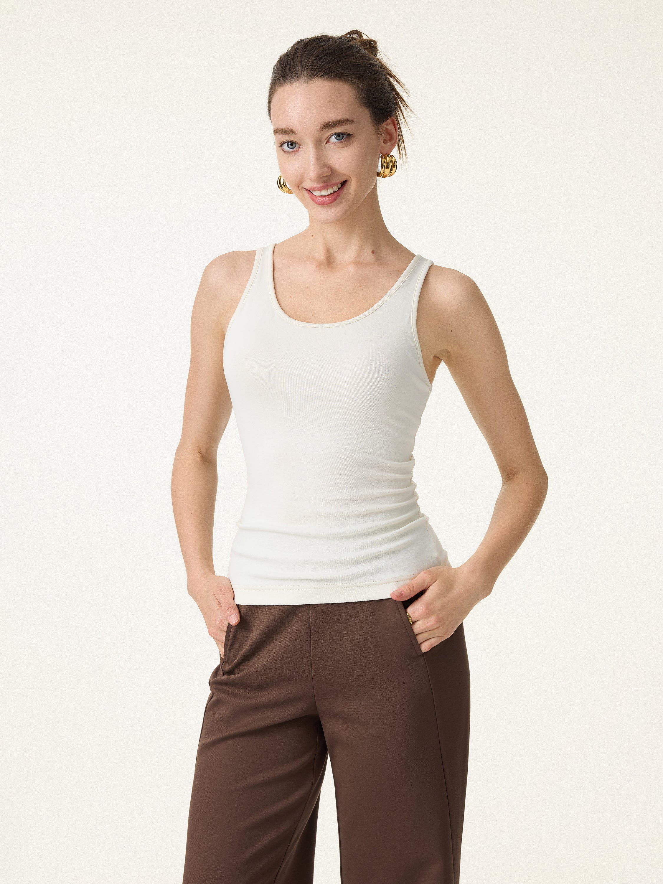 Lyocell U-Neck Bra Tank - Image 14