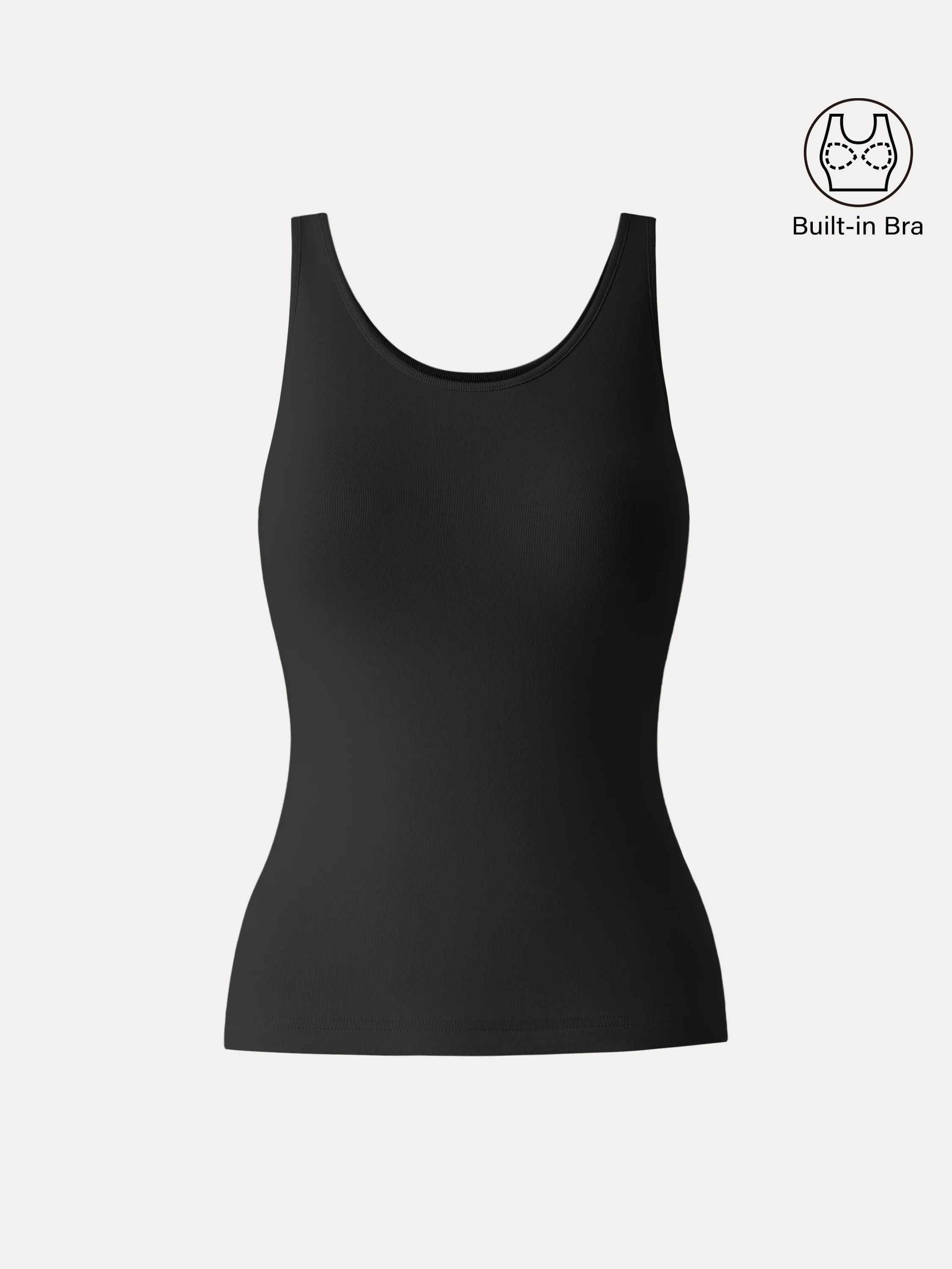 Lyocell U-Neck Bra Tank - Image 2