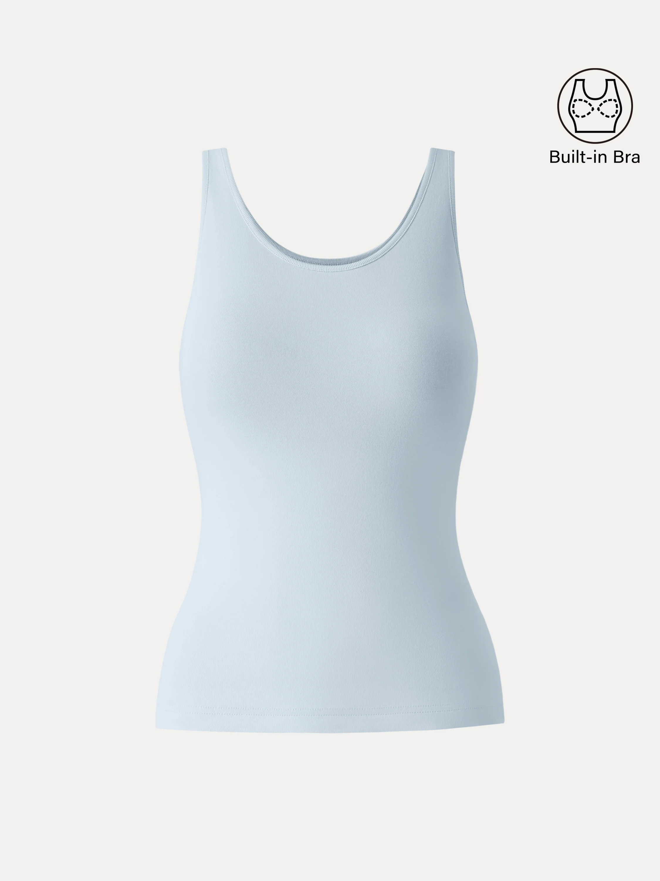 Lyocell U-Neck Bra Tank - Image 3