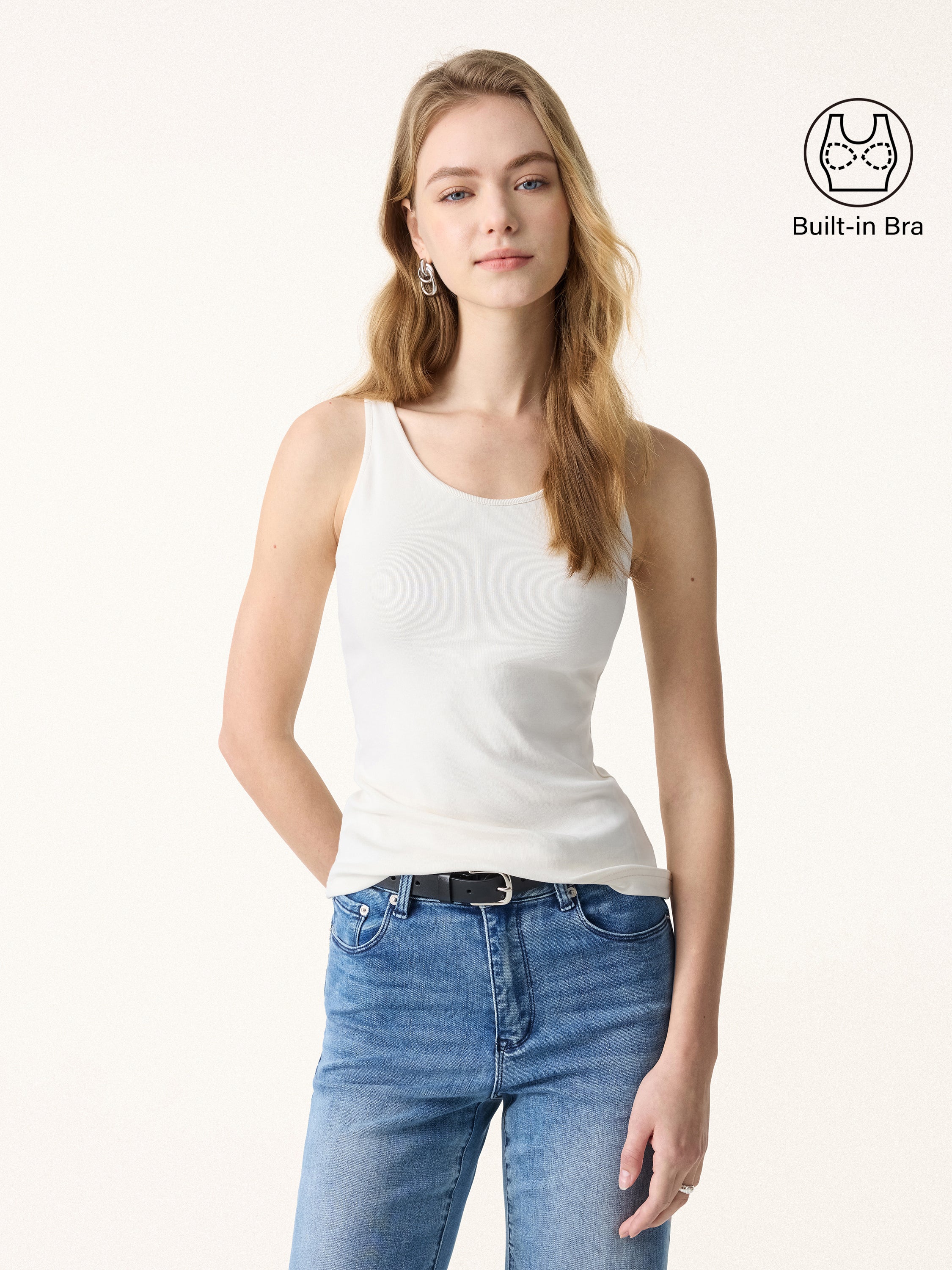 Lyocell U-Neck Bra Tank - Image 5