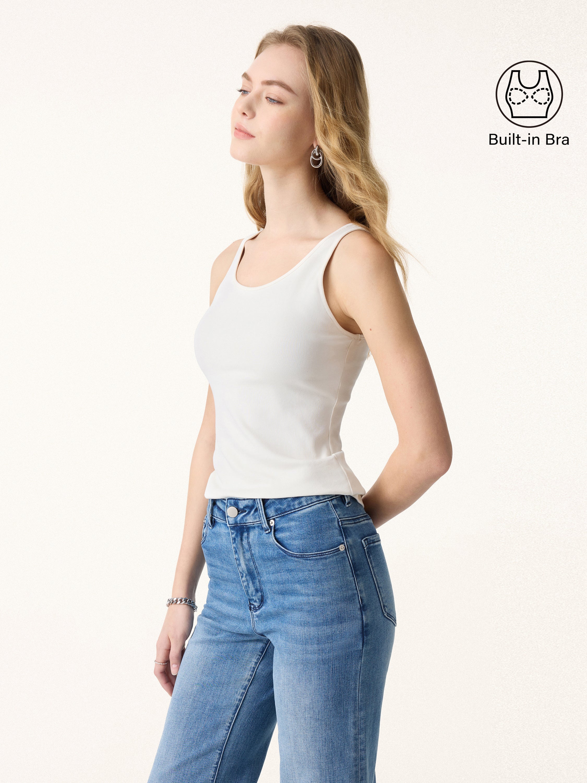 Lyocell U-Neck Bra Tank - Image 9