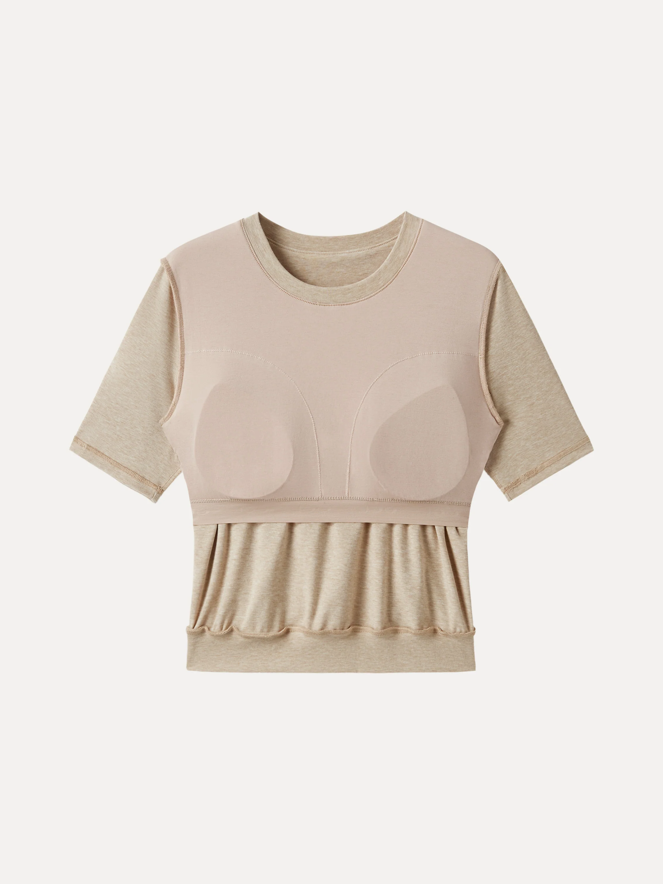 Lyocell Wool Crewneck Bra Top with Banded Hem - Image 10