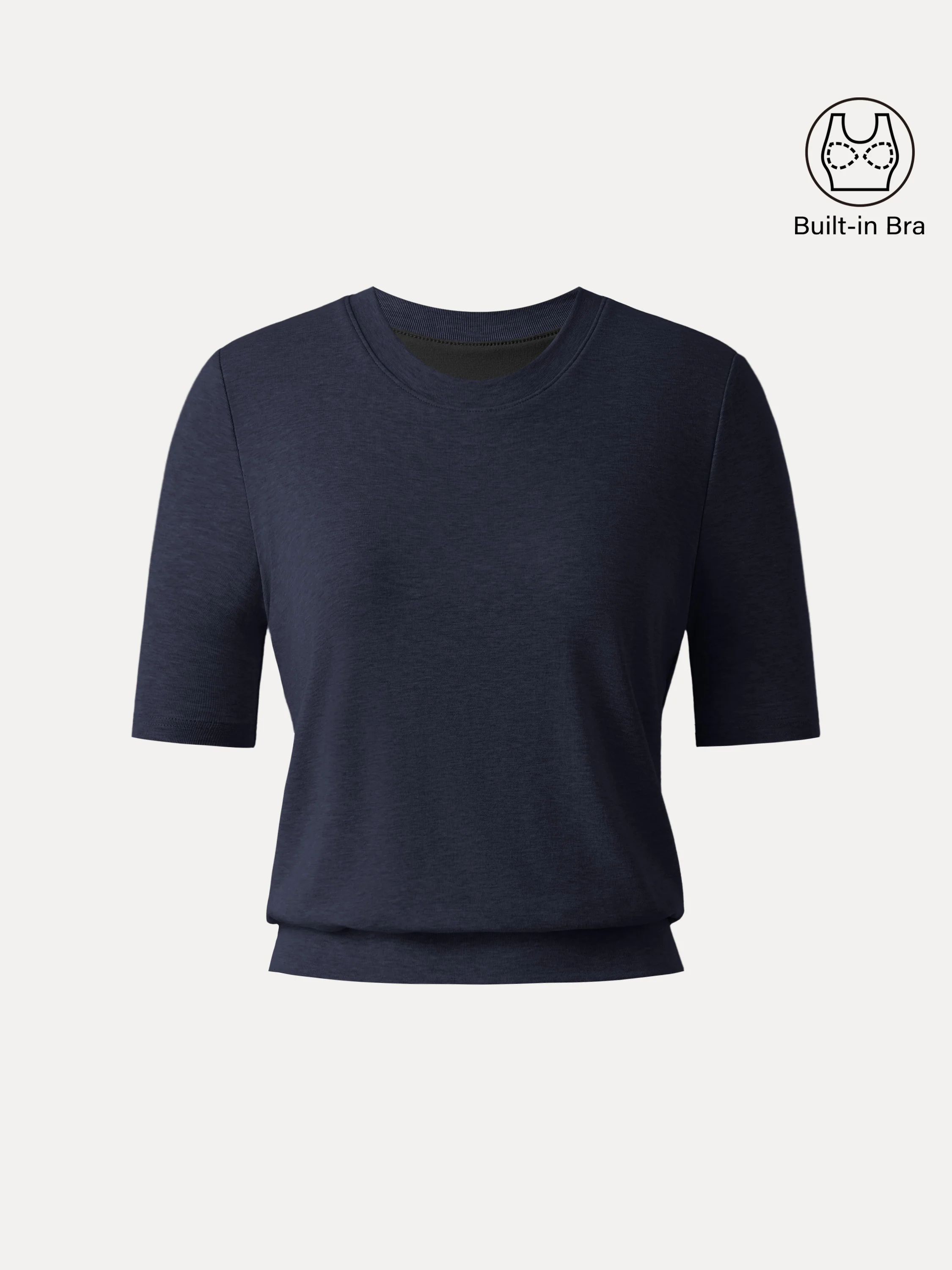 Lyocell Wool Crewneck Bra Top with Banded Hem - Image 15