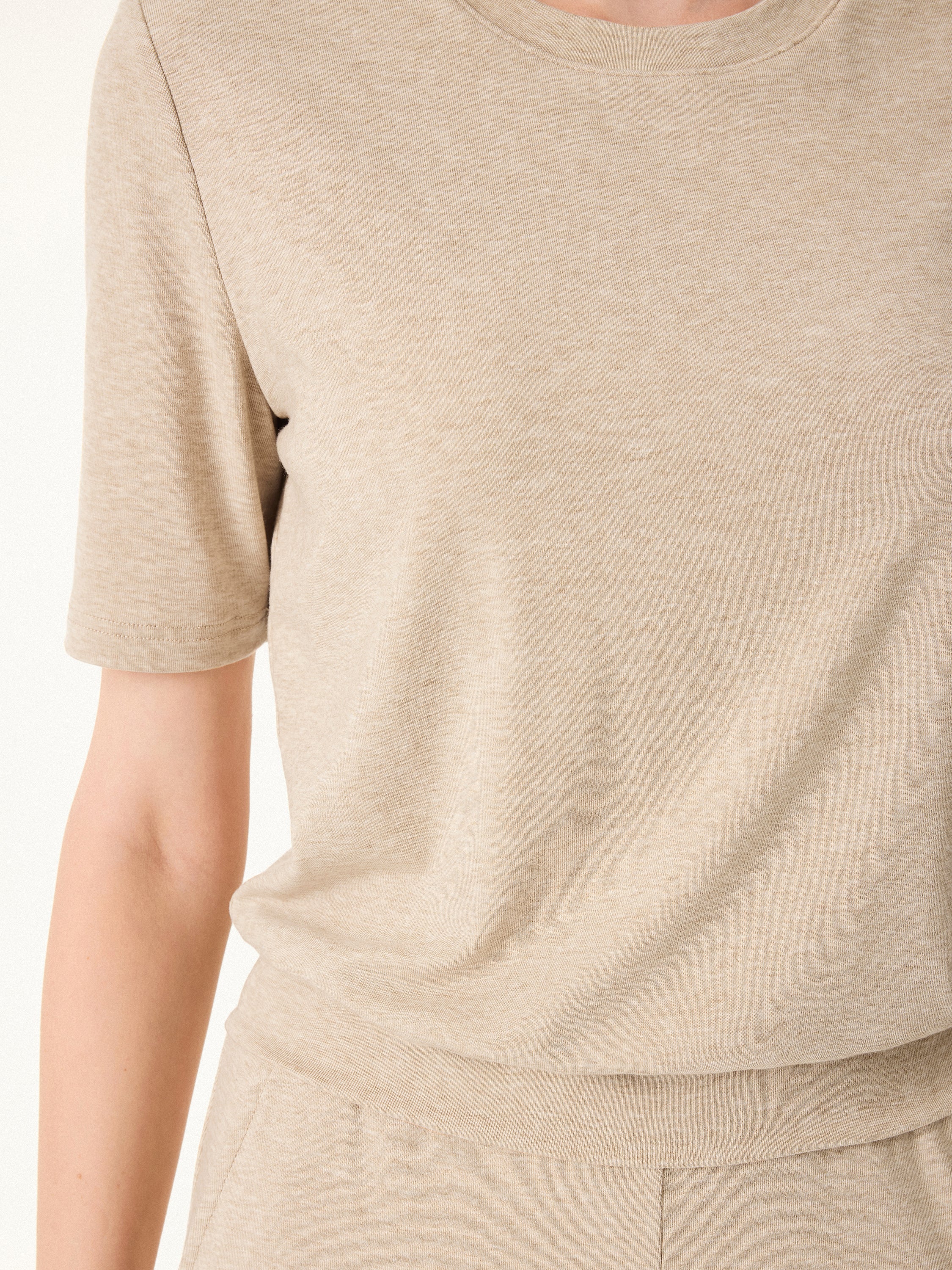 Lyocell Wool Crewneck Bra Top with Banded Hem - Image 6