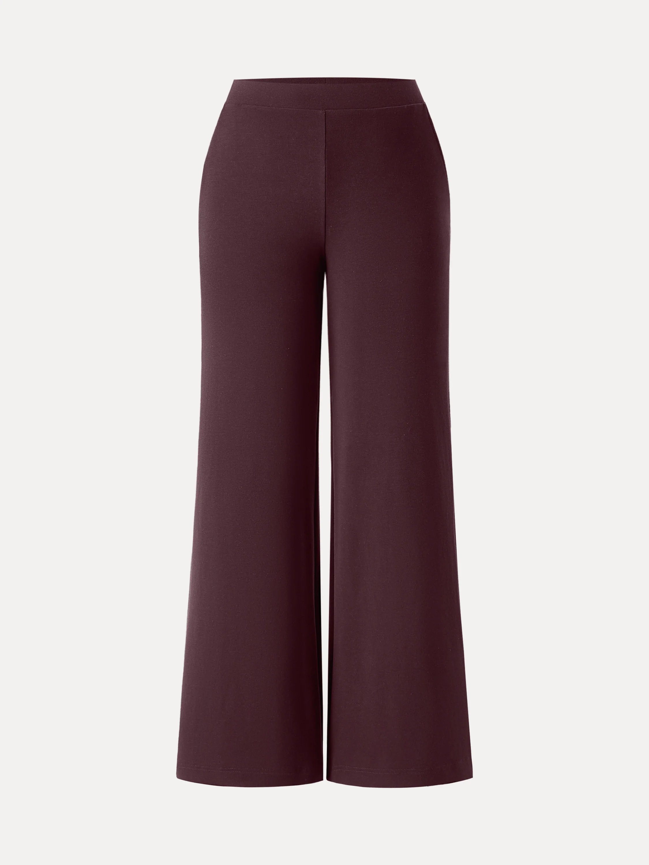Lyocell Wool Mid Rise Wide Leg Pull-on Pants with Pockets - Image 5