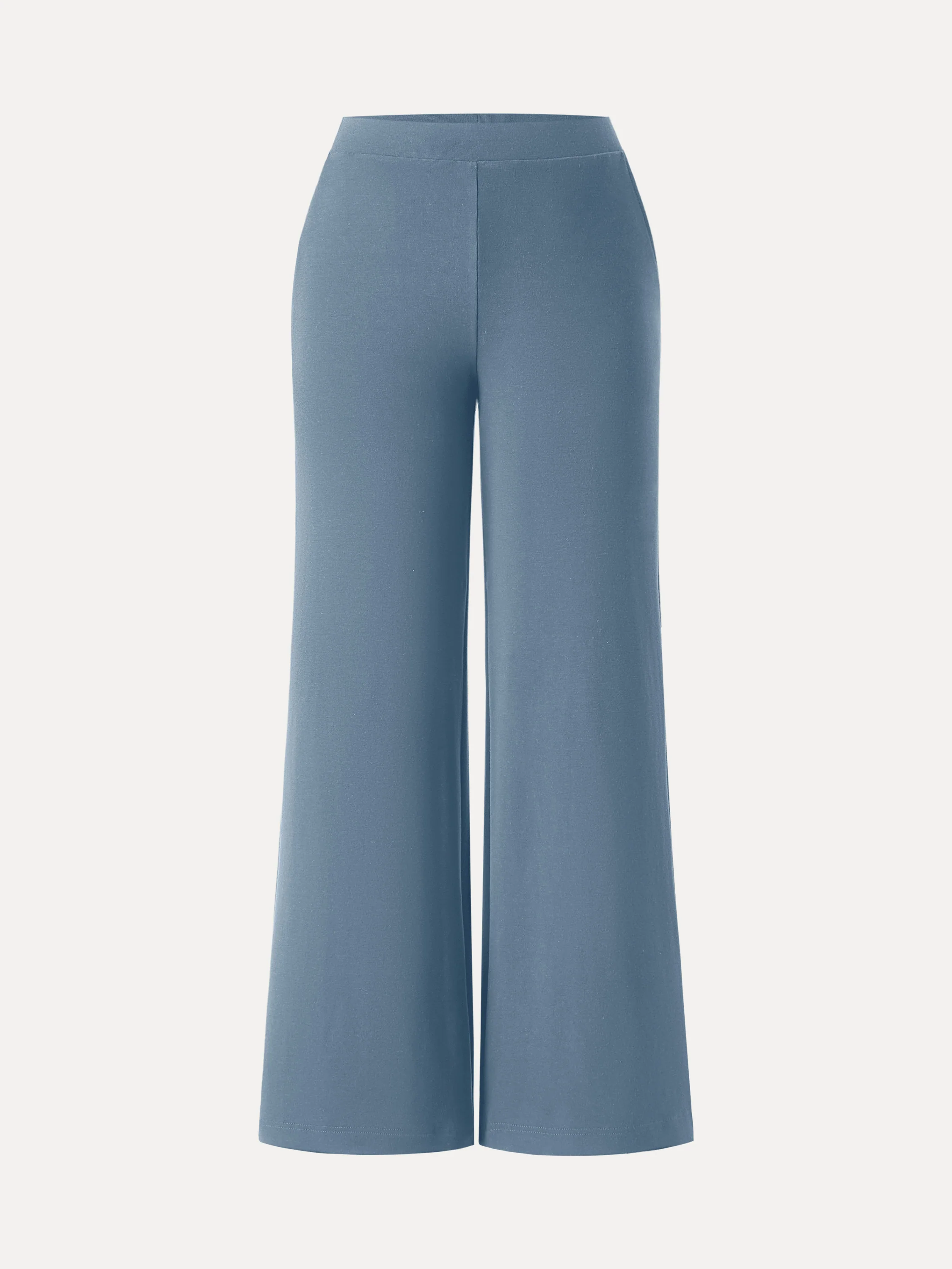 Lyocell Wool Mid Rise Wide Leg Pull-on Pants with Pockets - Image 6