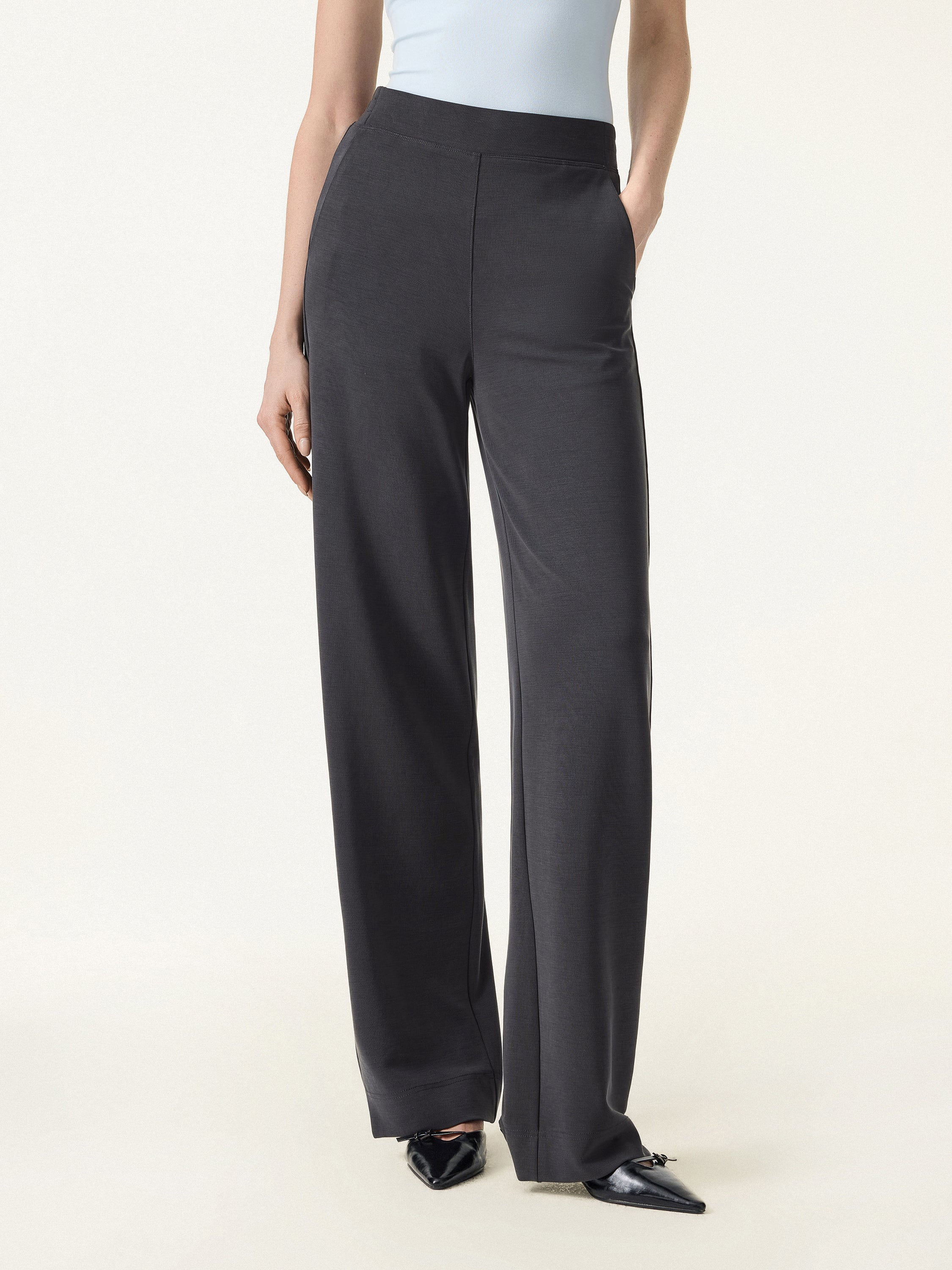 Lyocell Wrinkle-Resistant Easy Straight Leg Pants - Image 8