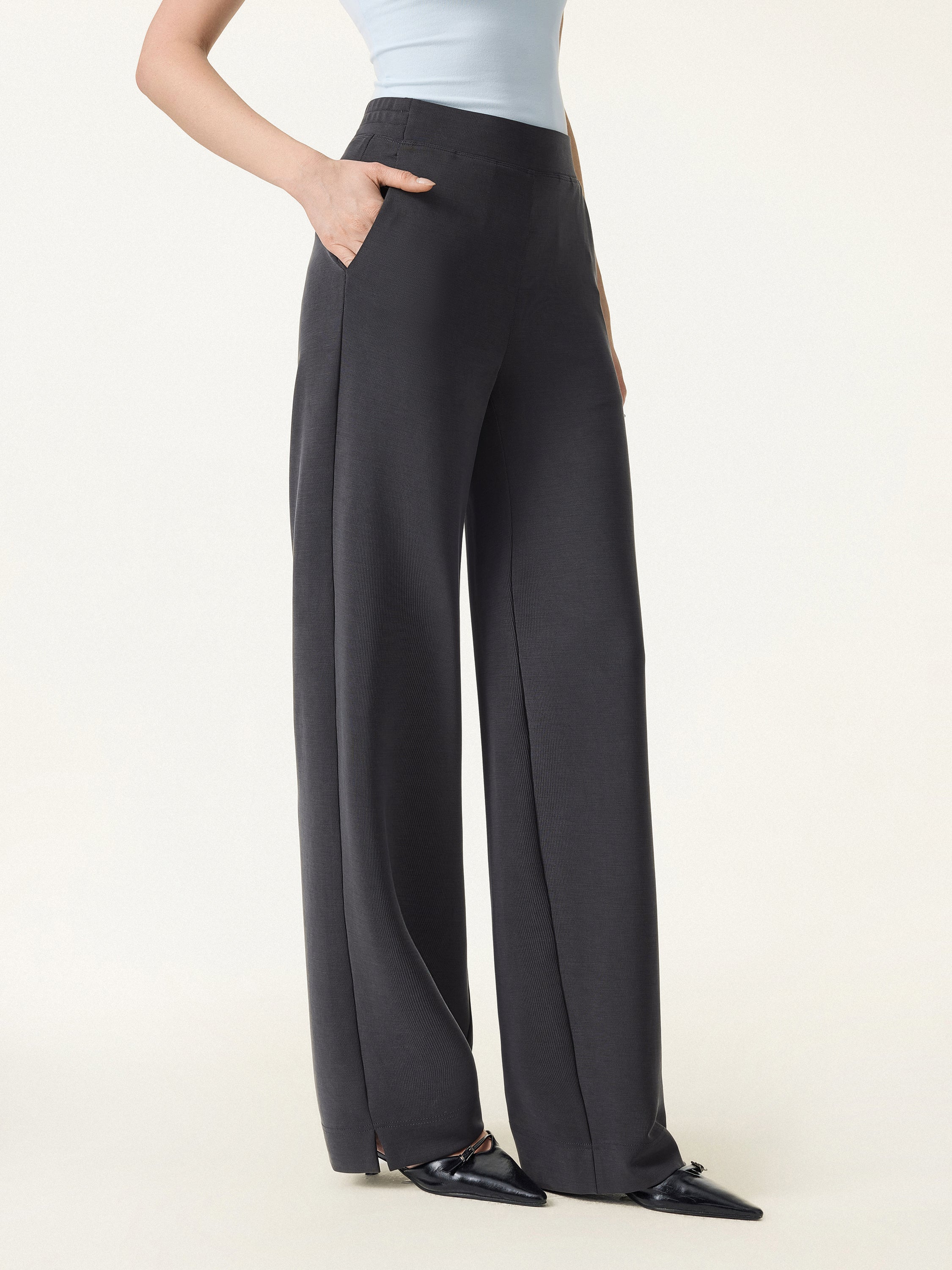 Lyocell Wrinkle-Resistant Easy Straight Leg Pants - Image 9